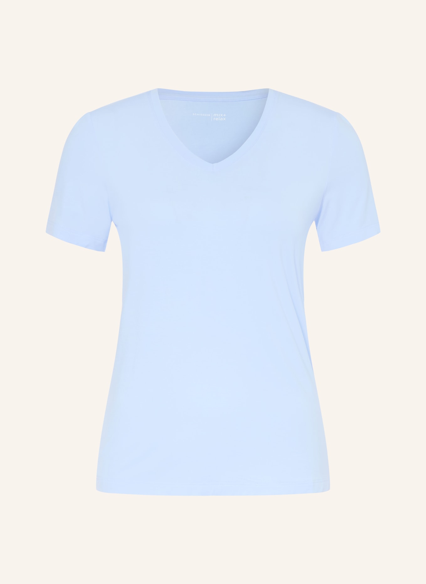 SCHIESSER MIX+RELAX sleep shirt: LIGHT BLUE