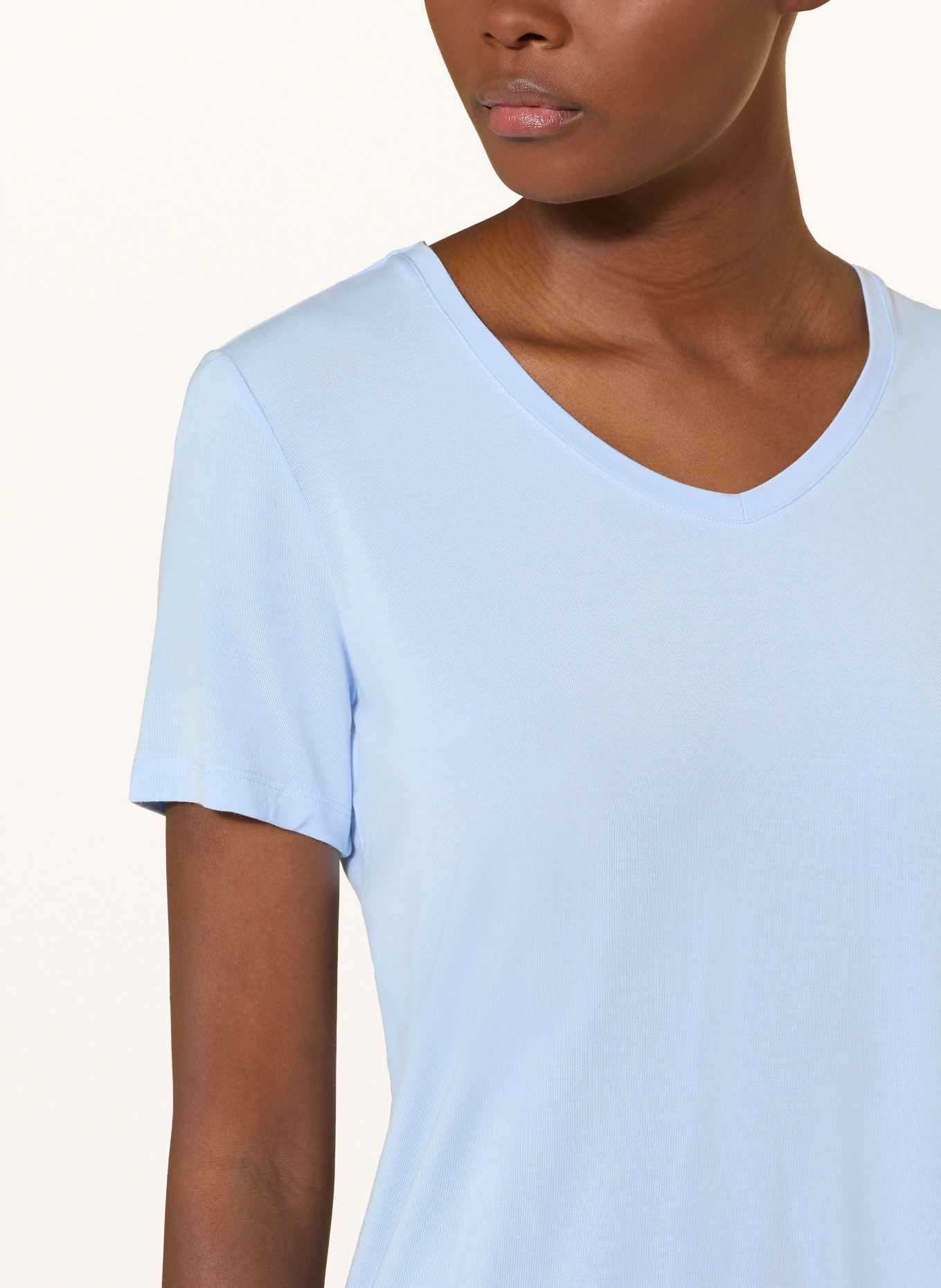 SCHIESSER MIX+RELAX sleep shirt: LIGHT BLUE