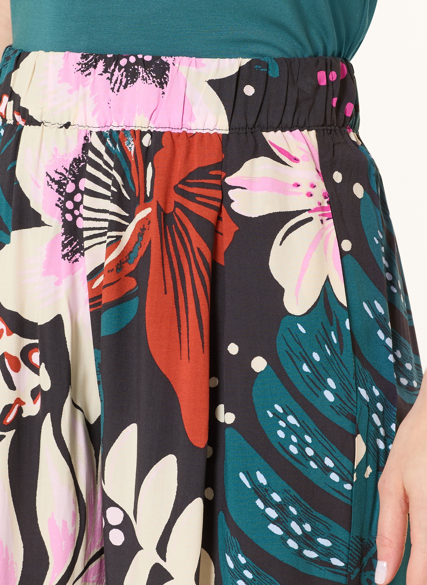 SCHIESSER Spací kalhoty MIX+RELAX: ZELENÁ / RŮŽOVÁ / ČERNÁ