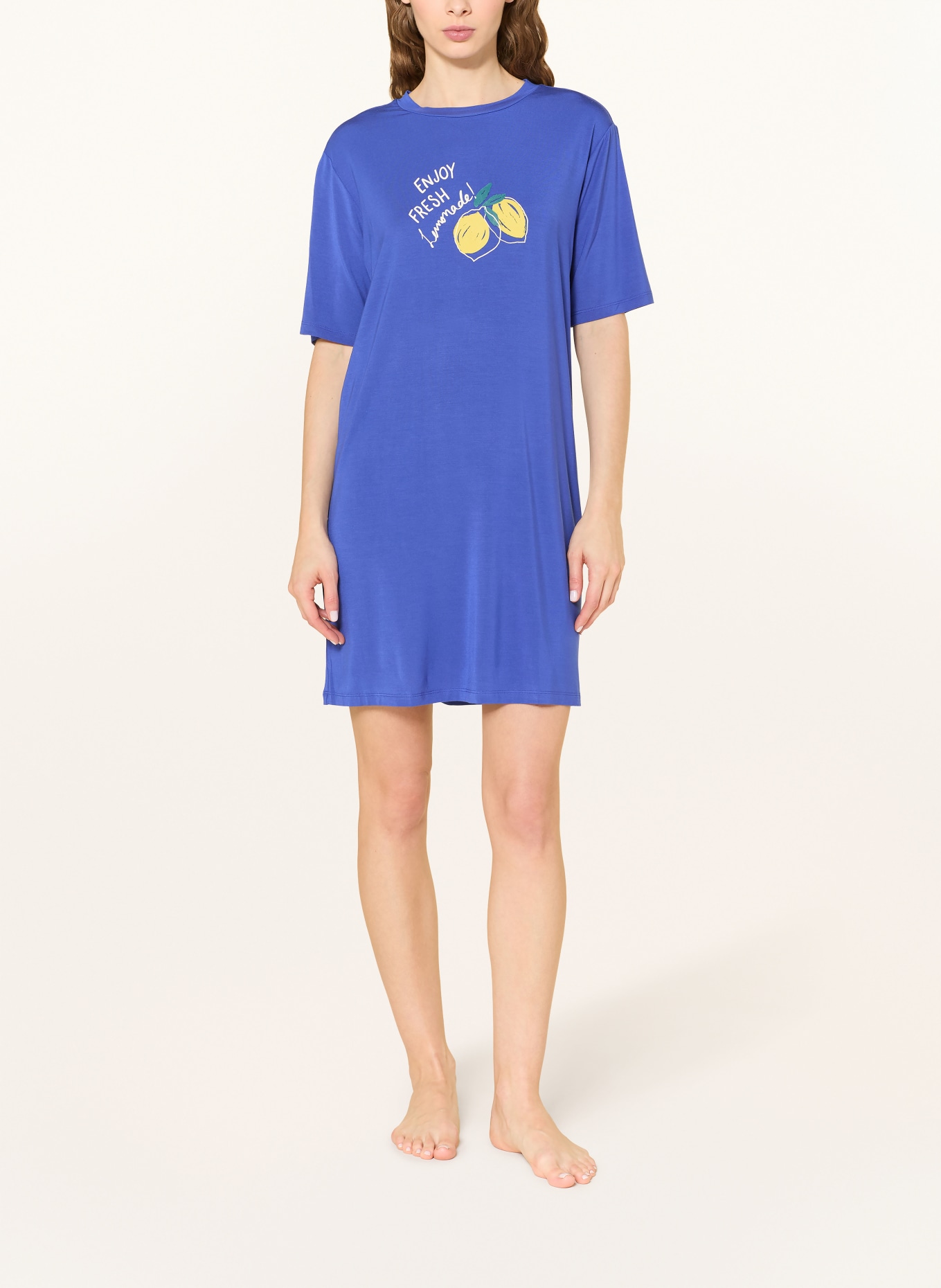 SCHIESSER koszula nocna: NIEBIESKI