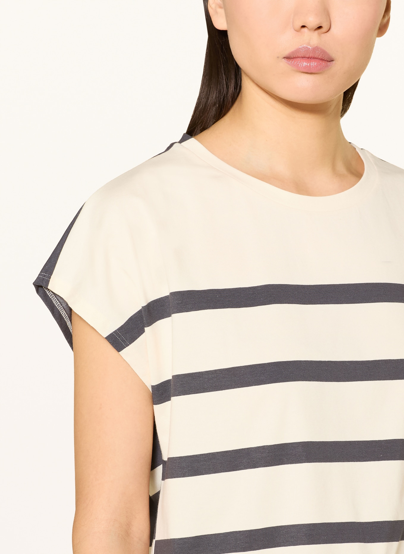 SCHIESSER Shorty pajamas: DARK GRAY / CREAM