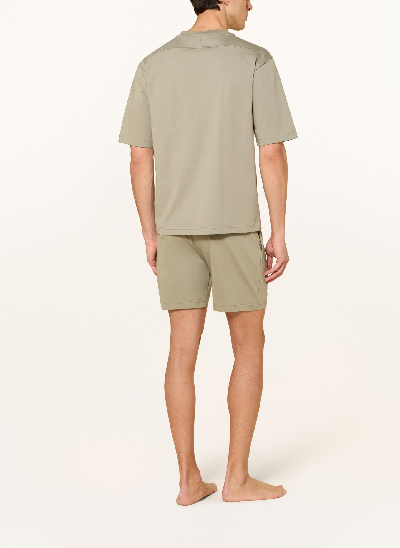 SCHIESSER Krótkie piżamy MODERN NIGHTWEAR: OLIWKOWY