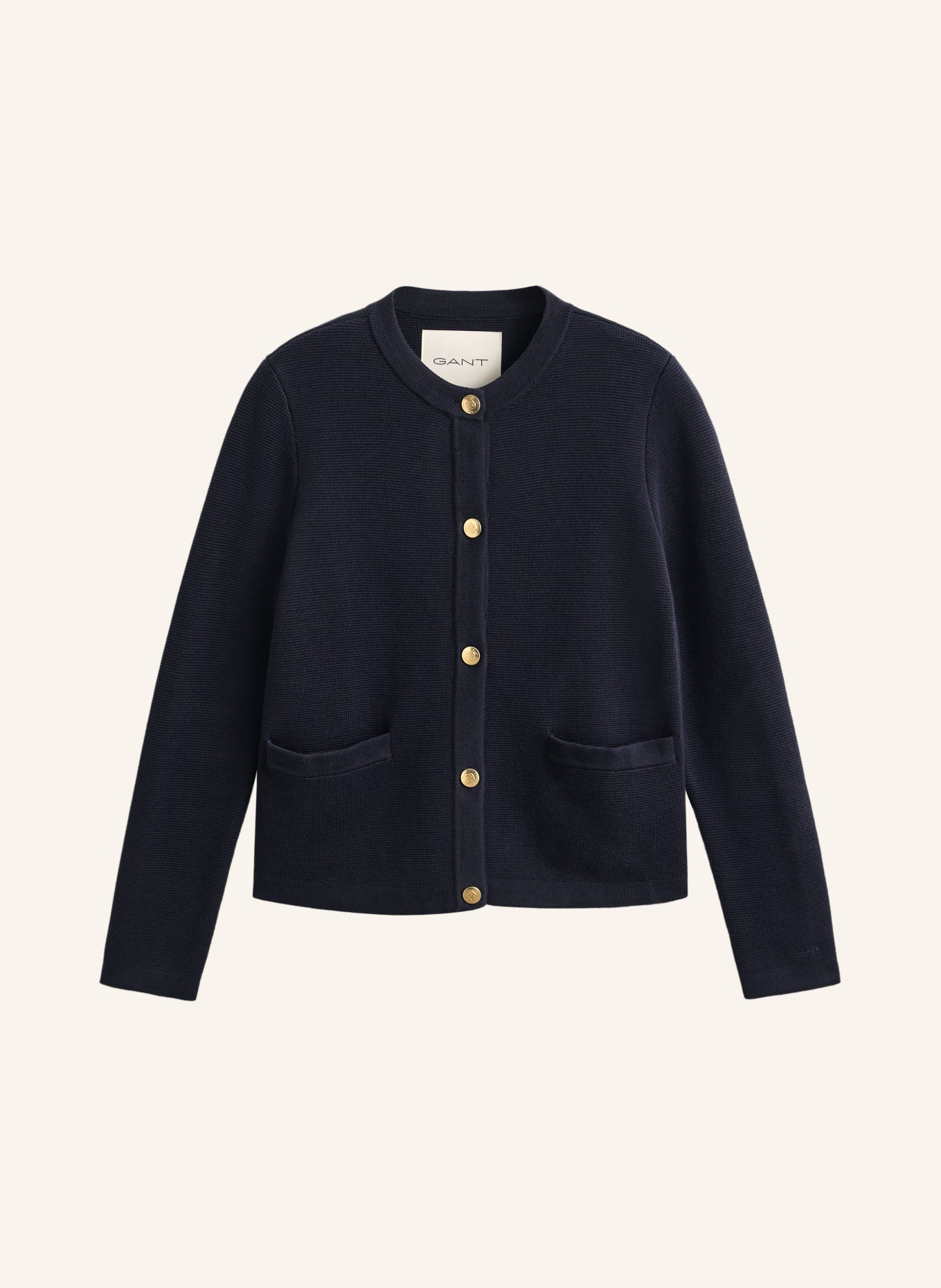 GANT Pletený kardigan: TMAVĚ MODRÁ