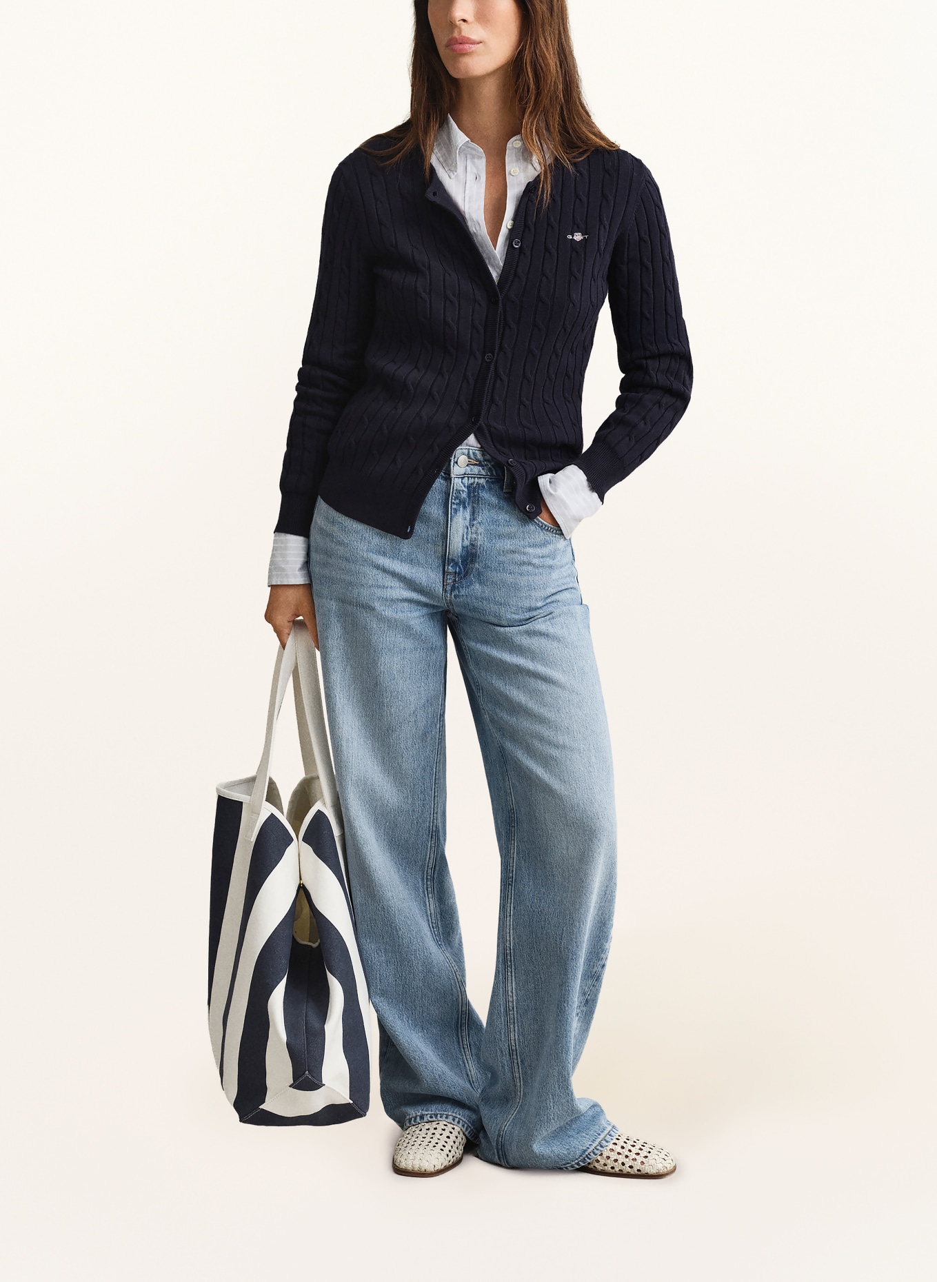 GANT svetr: TMAVĚ MODRÁ