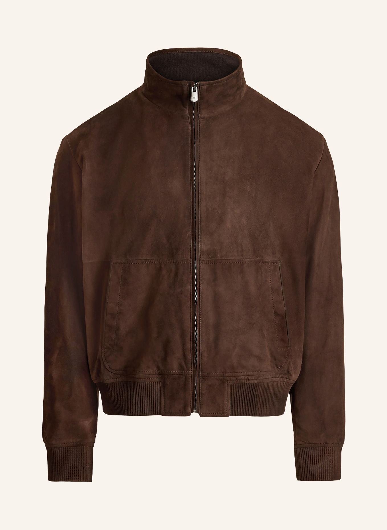 RALPH LAUREN PURPLE LABEL Lederblouson: DUNKELBRAUN