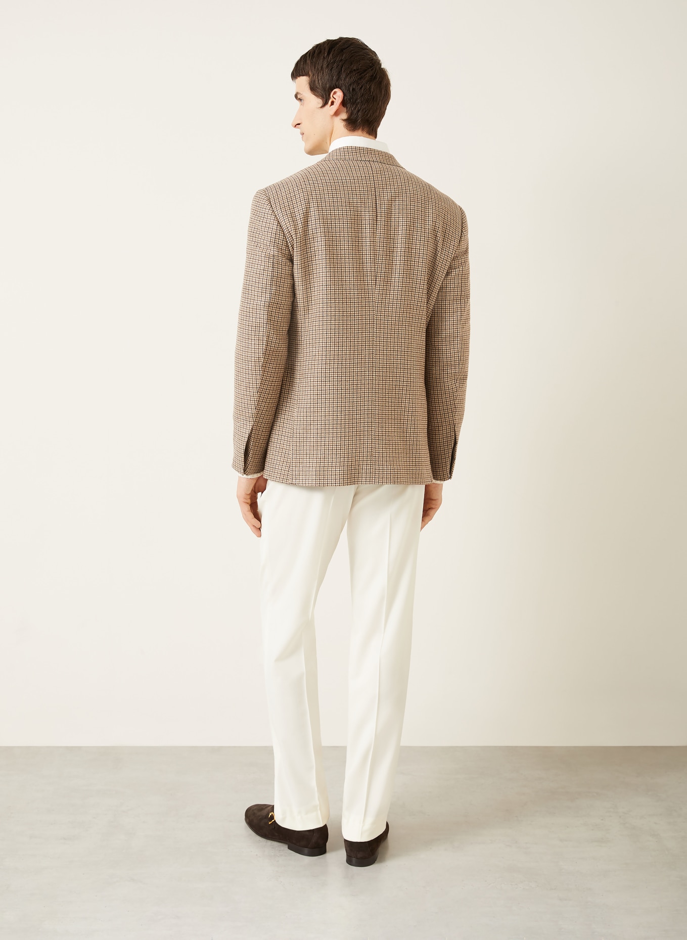 RALPH LAUREN PURPLE LABEL Sakko Regular Fit mit Cashmere: BEIGE / DUNKELBRAUN / BRAUN