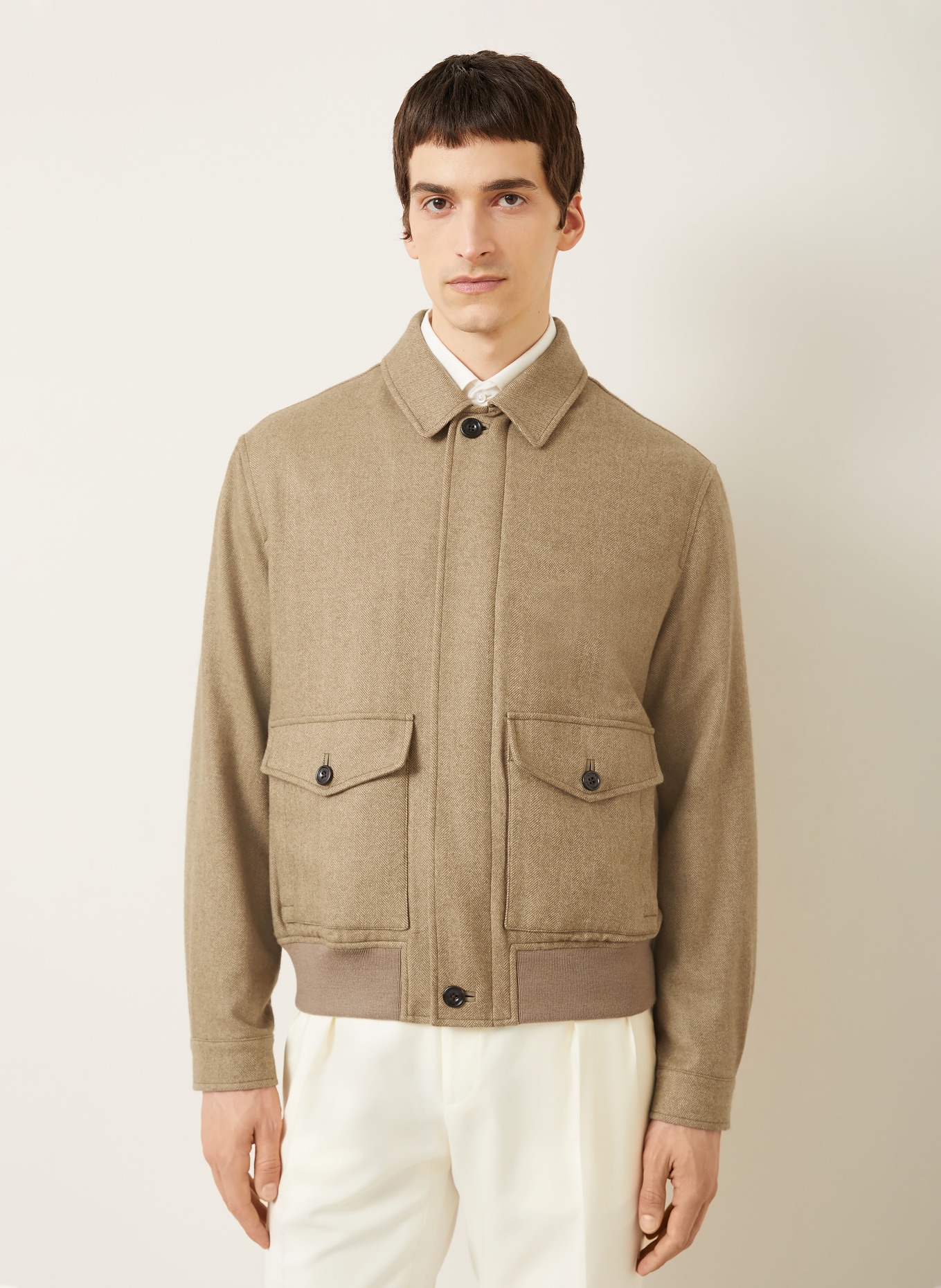 RALPH LAUREN PURPLE LABEL cashmere jacket: OLIVE