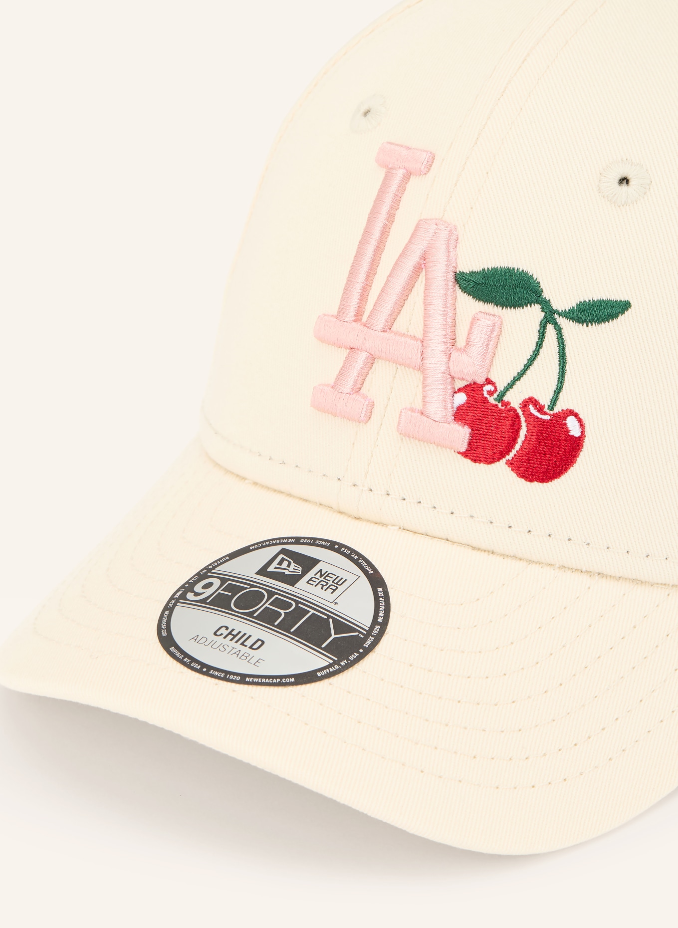 NEW ERA Cap 9FORTY® A-FRAME: ECRU / ROSA / DUNKELROT