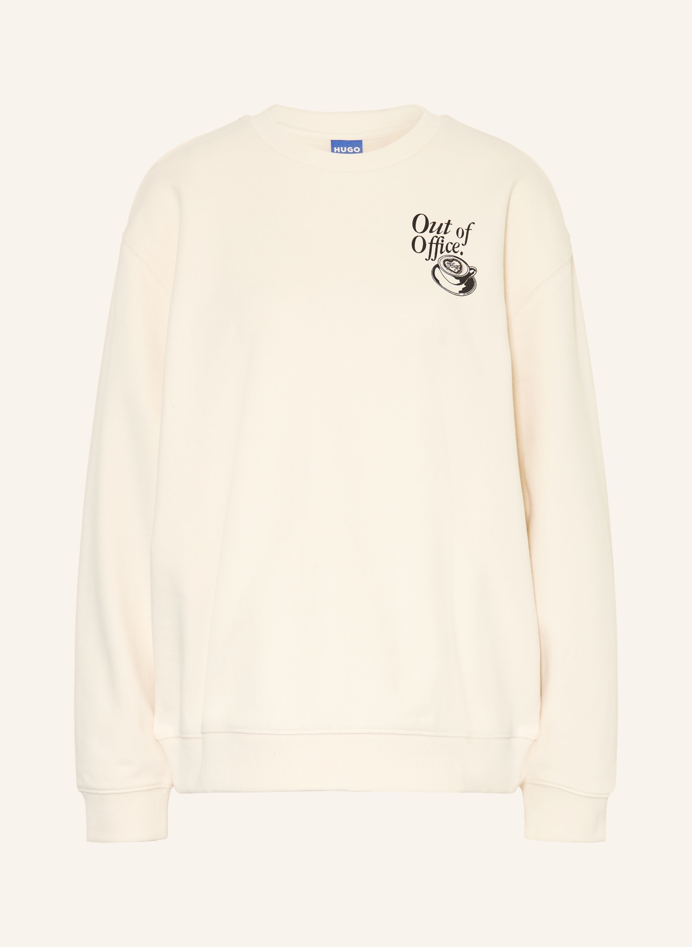 HUGO Mikina CLASSIC: KRÉMOVÁ / ČERNÁ