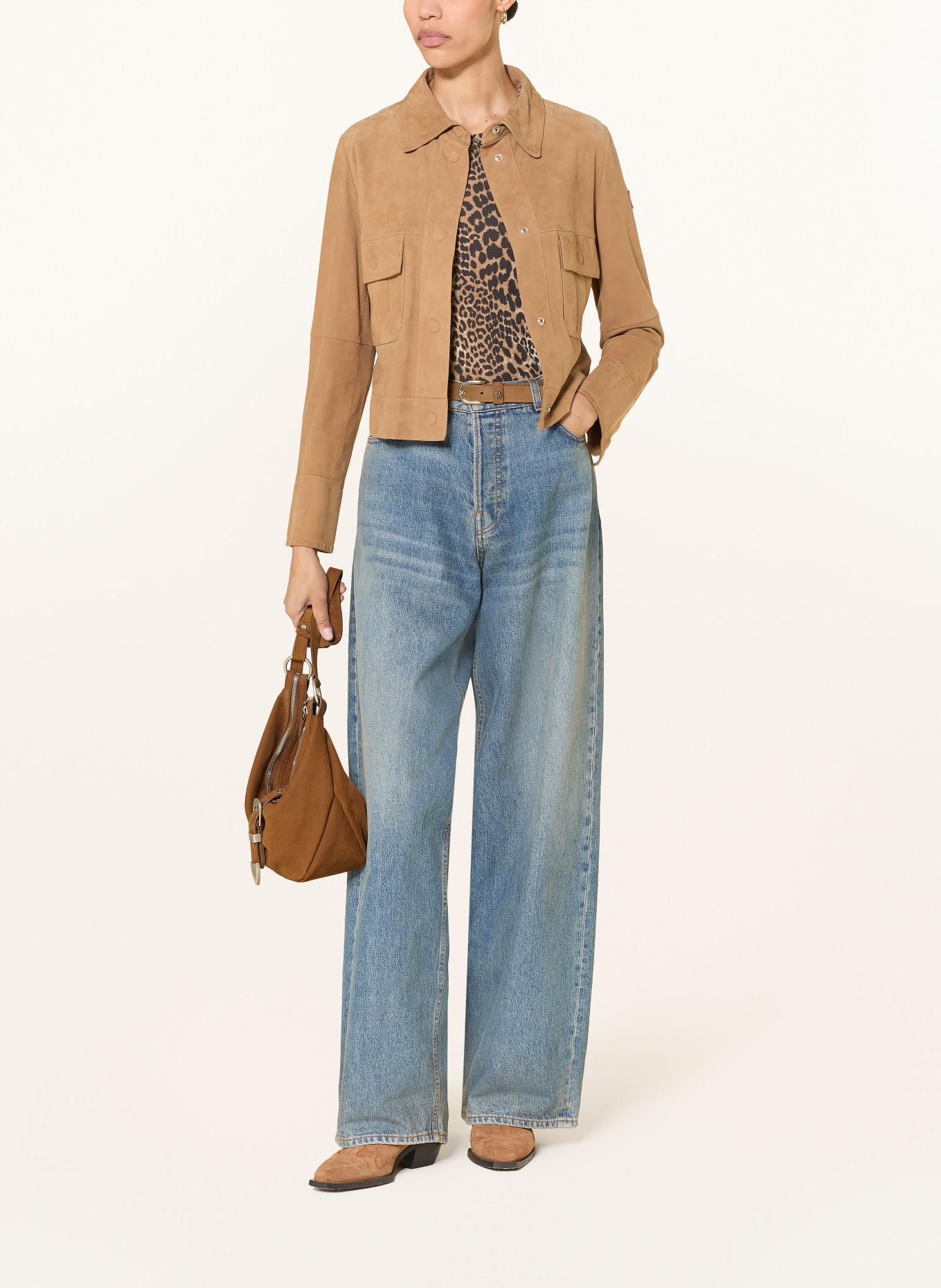 PEUTEREY Lederjacke ERA: CAMEL