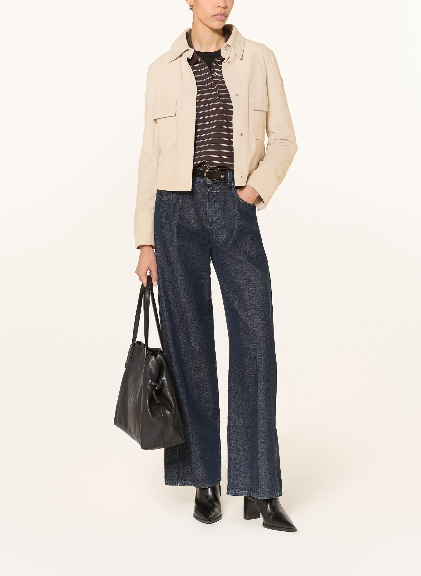 PEUTEREY Lederjacke ERA: ECRU