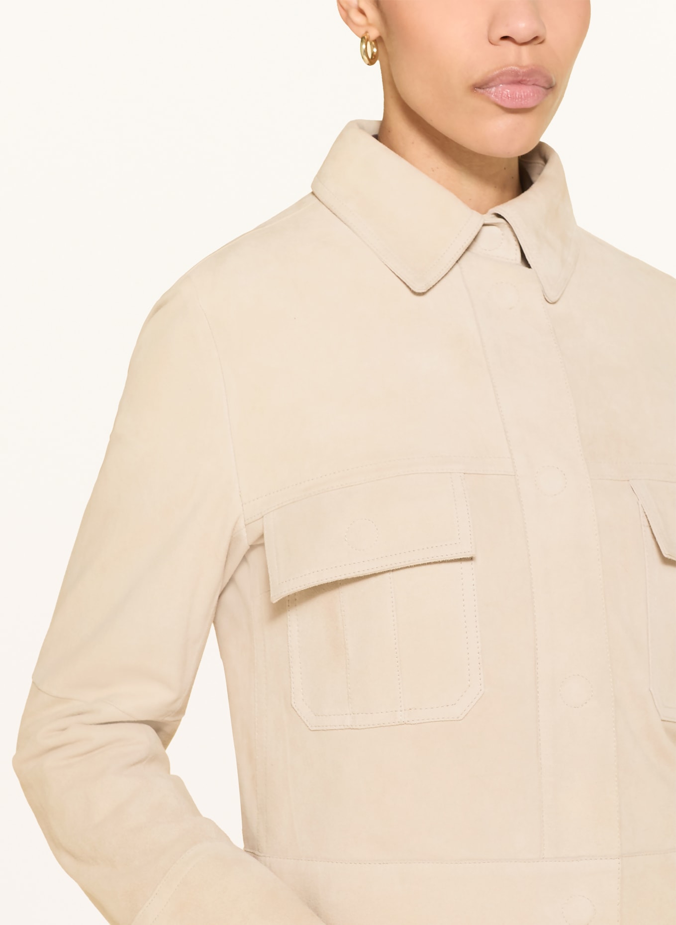 PEUTEREY Lederjacke ERA: ECRU