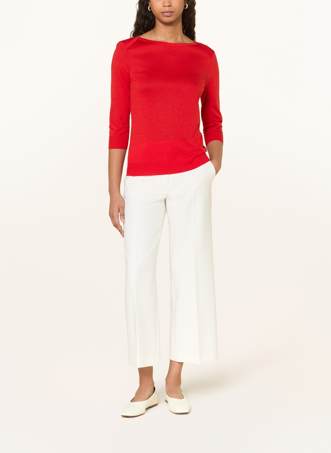 windsor. Strickshirt mit 3/4-Arm: ROT