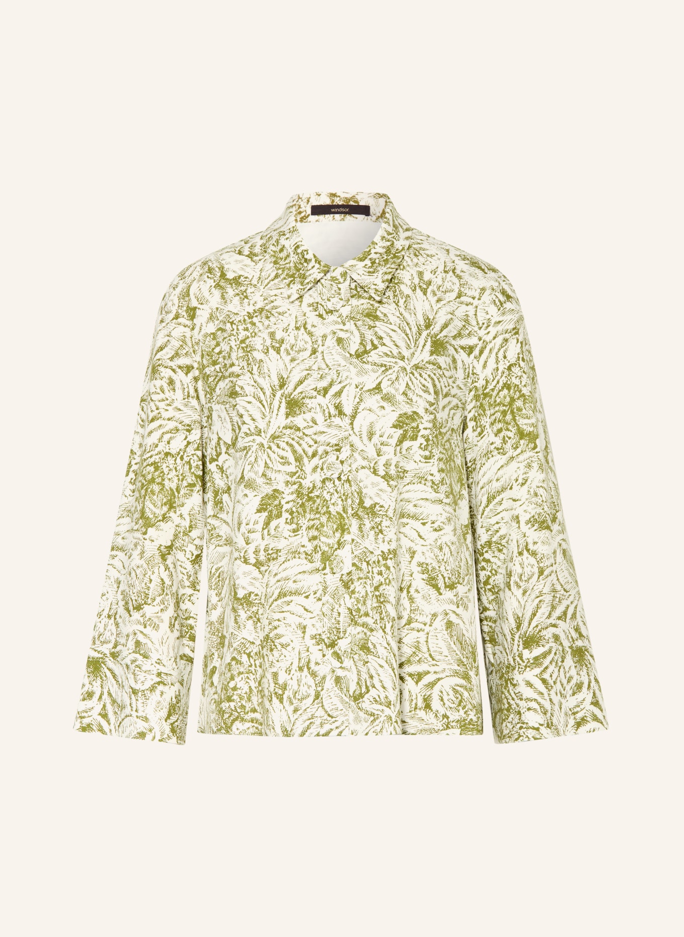 windsor. overhemdblouse: WIT / LICHTGROEN