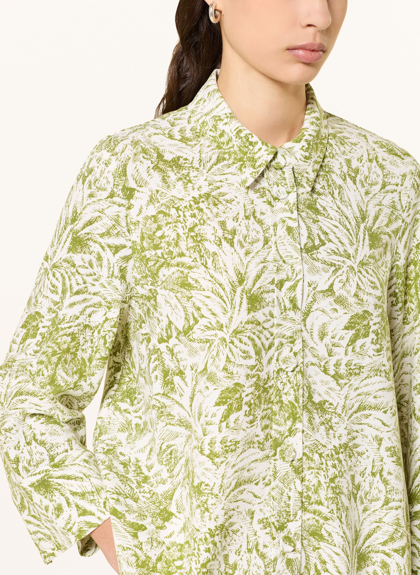 windsor. overhemdblouse: WIT / LICHTGROEN