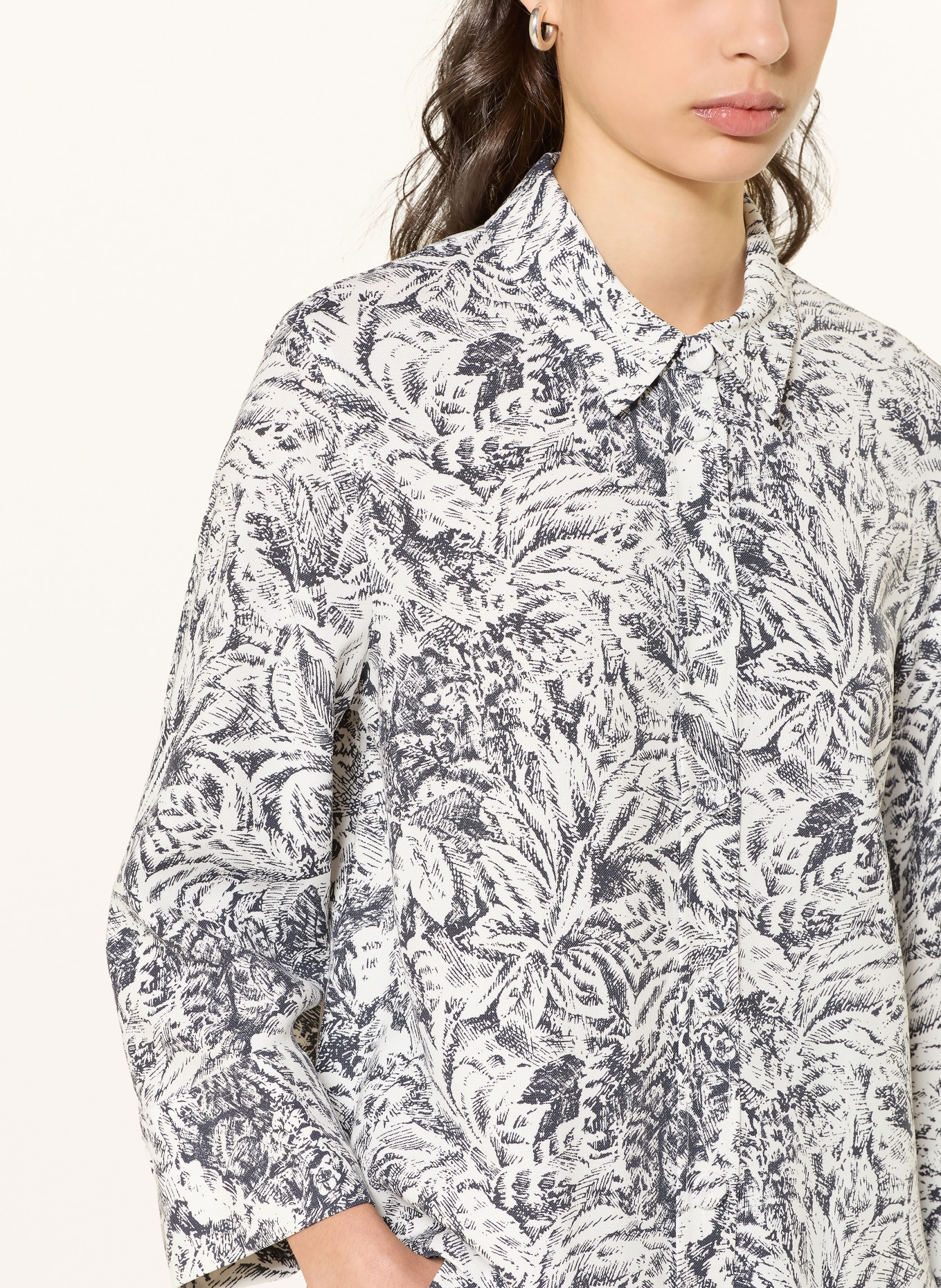 windsor. overhemdblouse: WIT / DONKERBLAUW