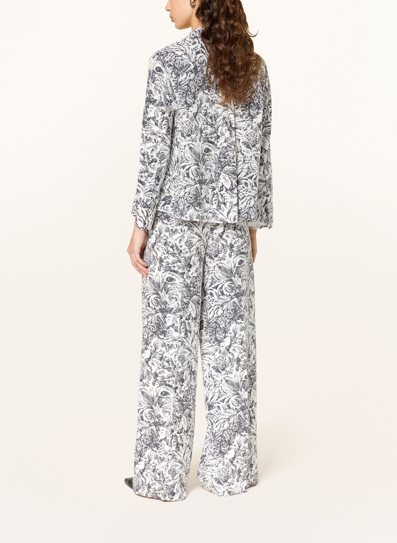 windsor. Marlenehose: WEISS / DUNKELBLAU