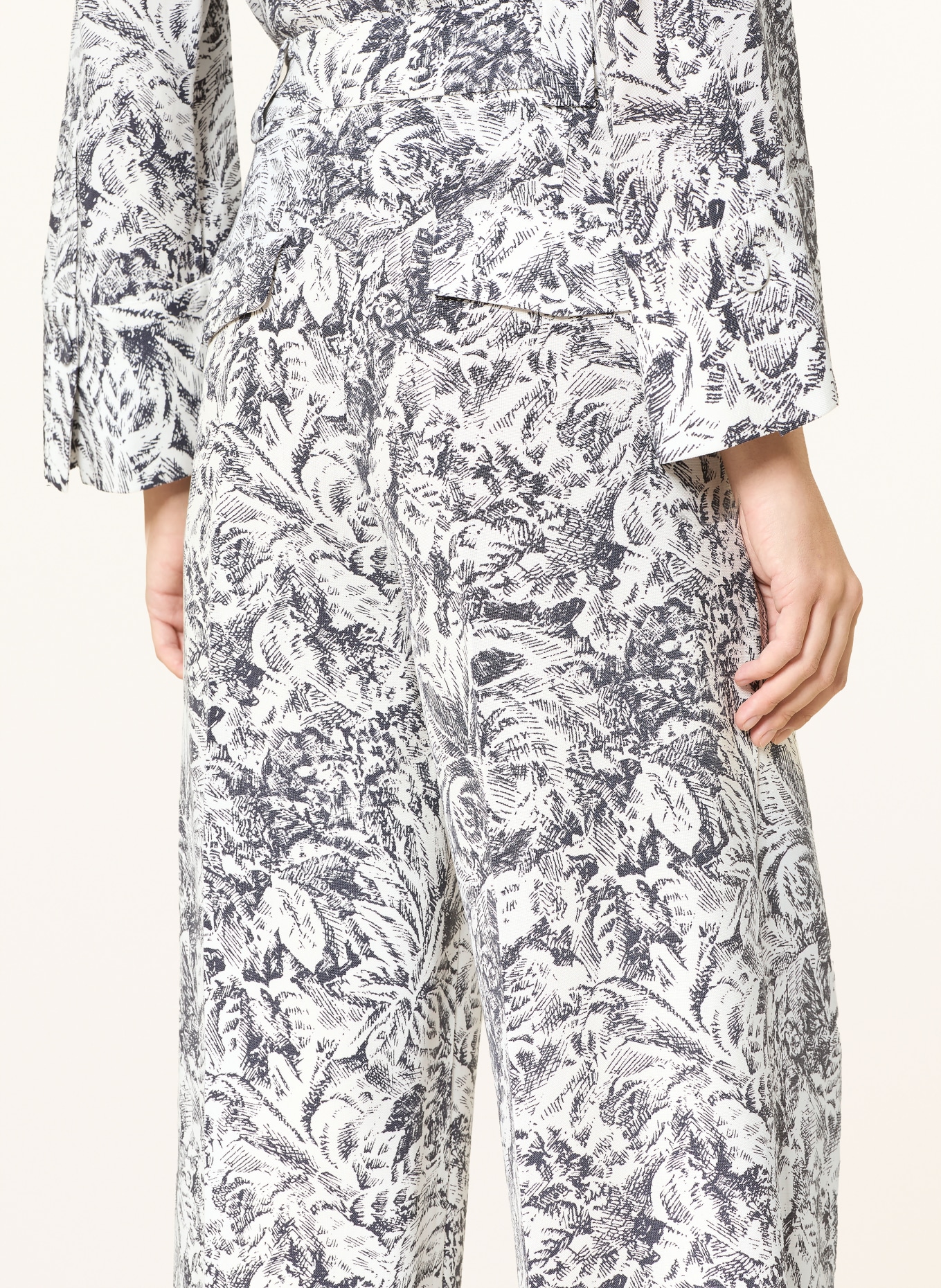 windsor. Marlenehose: WEISS / DUNKELBLAU