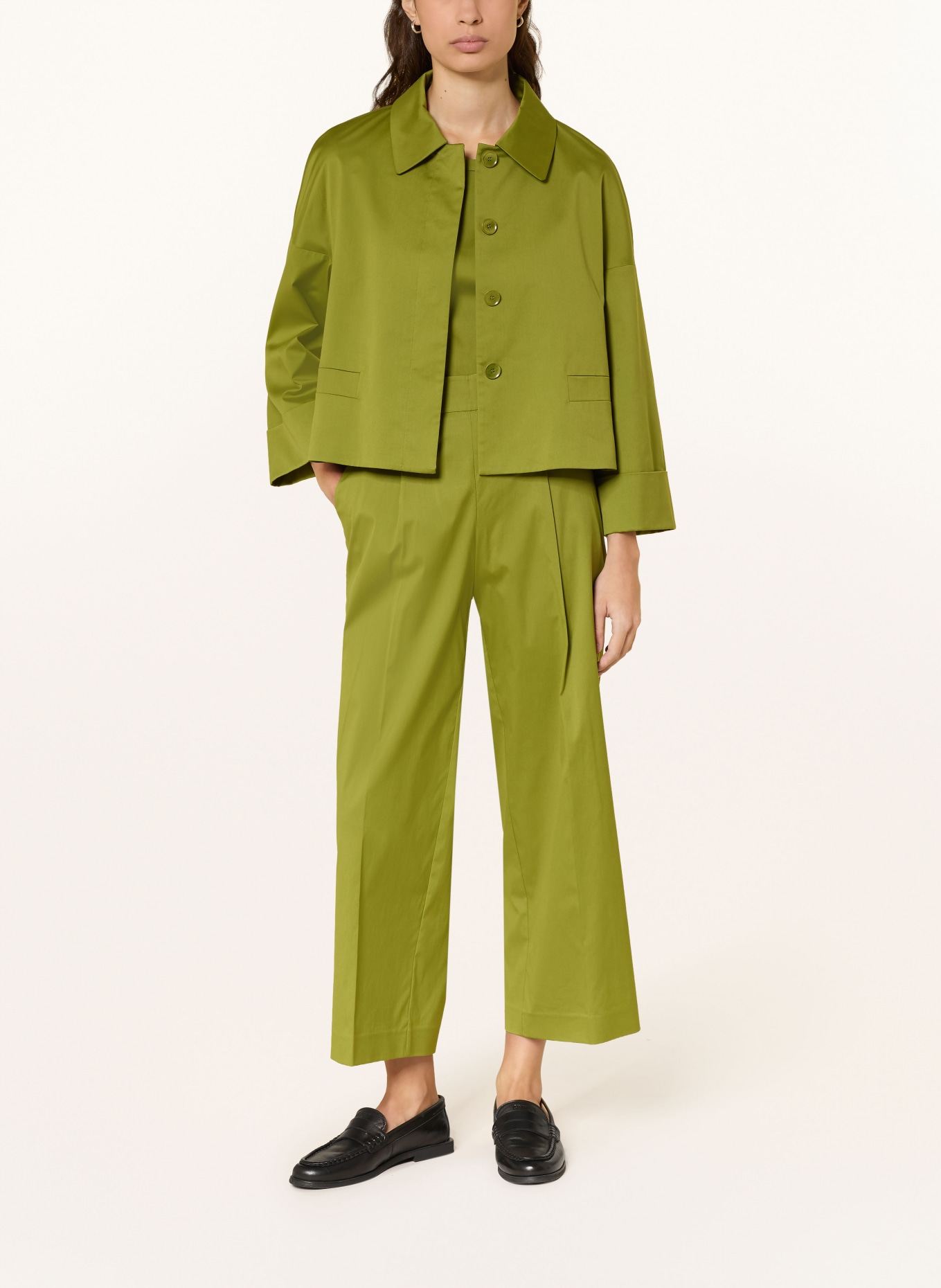 windsor. boxy jacket: OLIVE