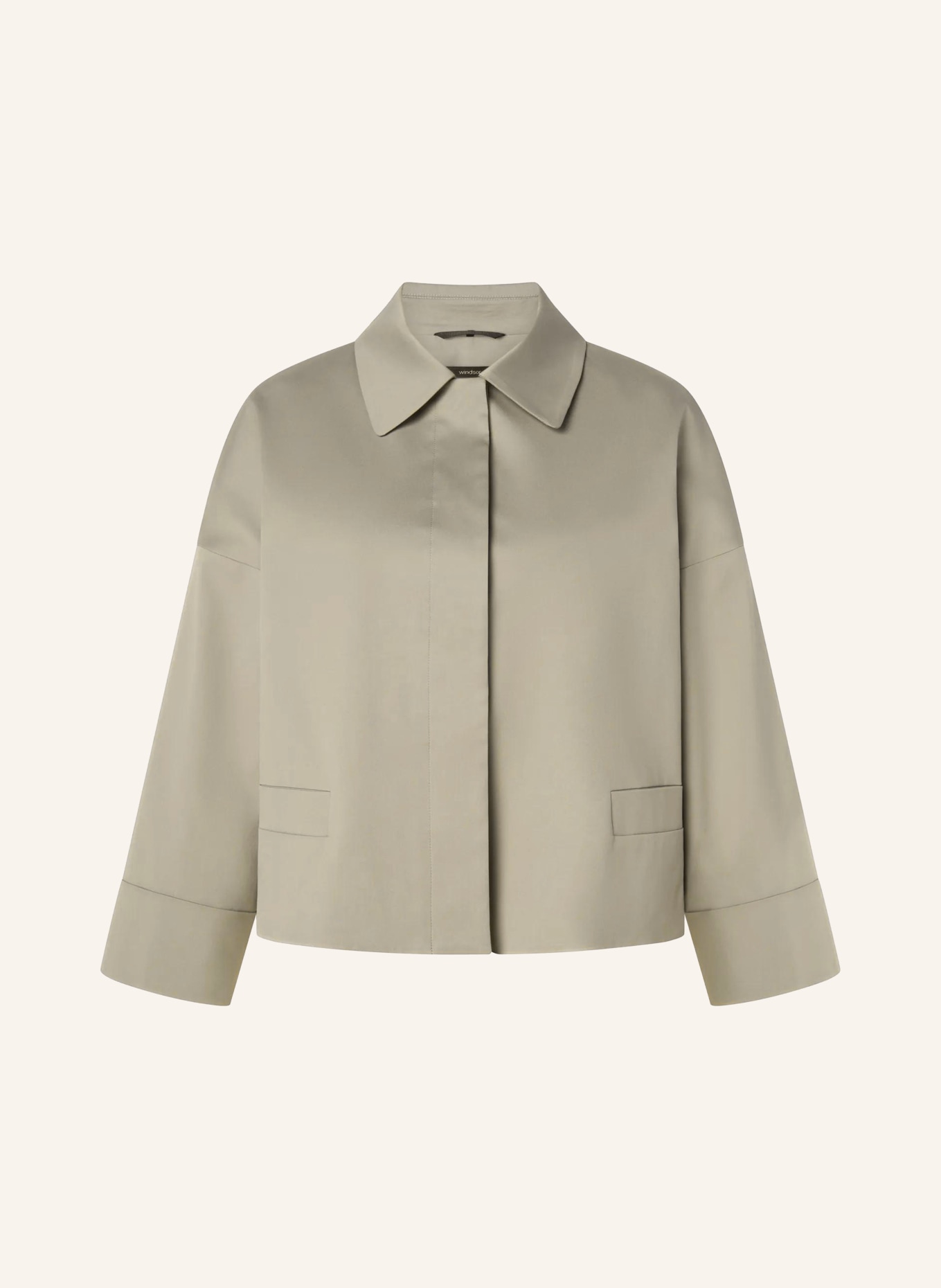 windsor. boxy jacket: KHAKI