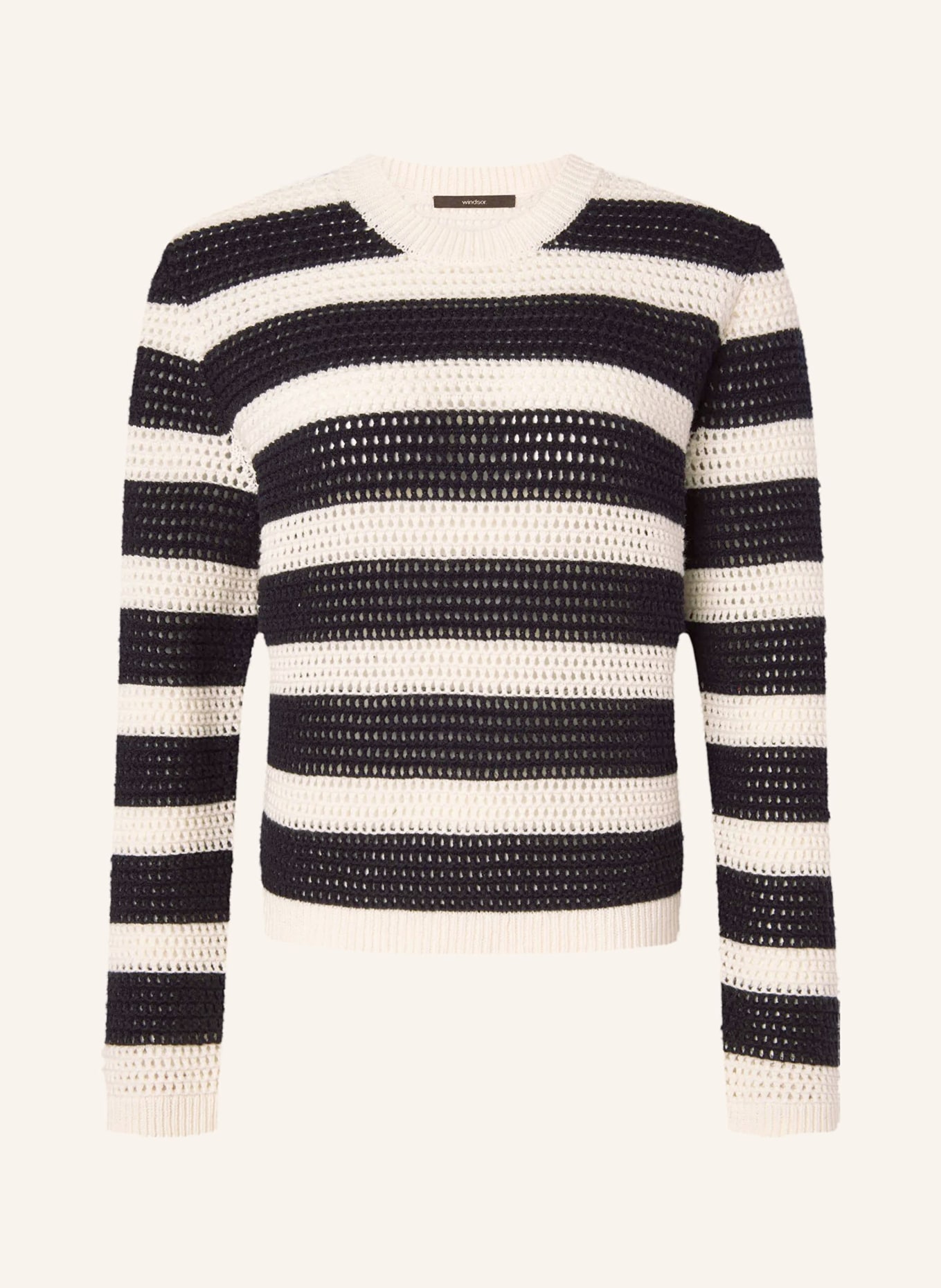 windsor. Svetr s kašmírem: BÍLÁ / TMAVĚ MODRÁ