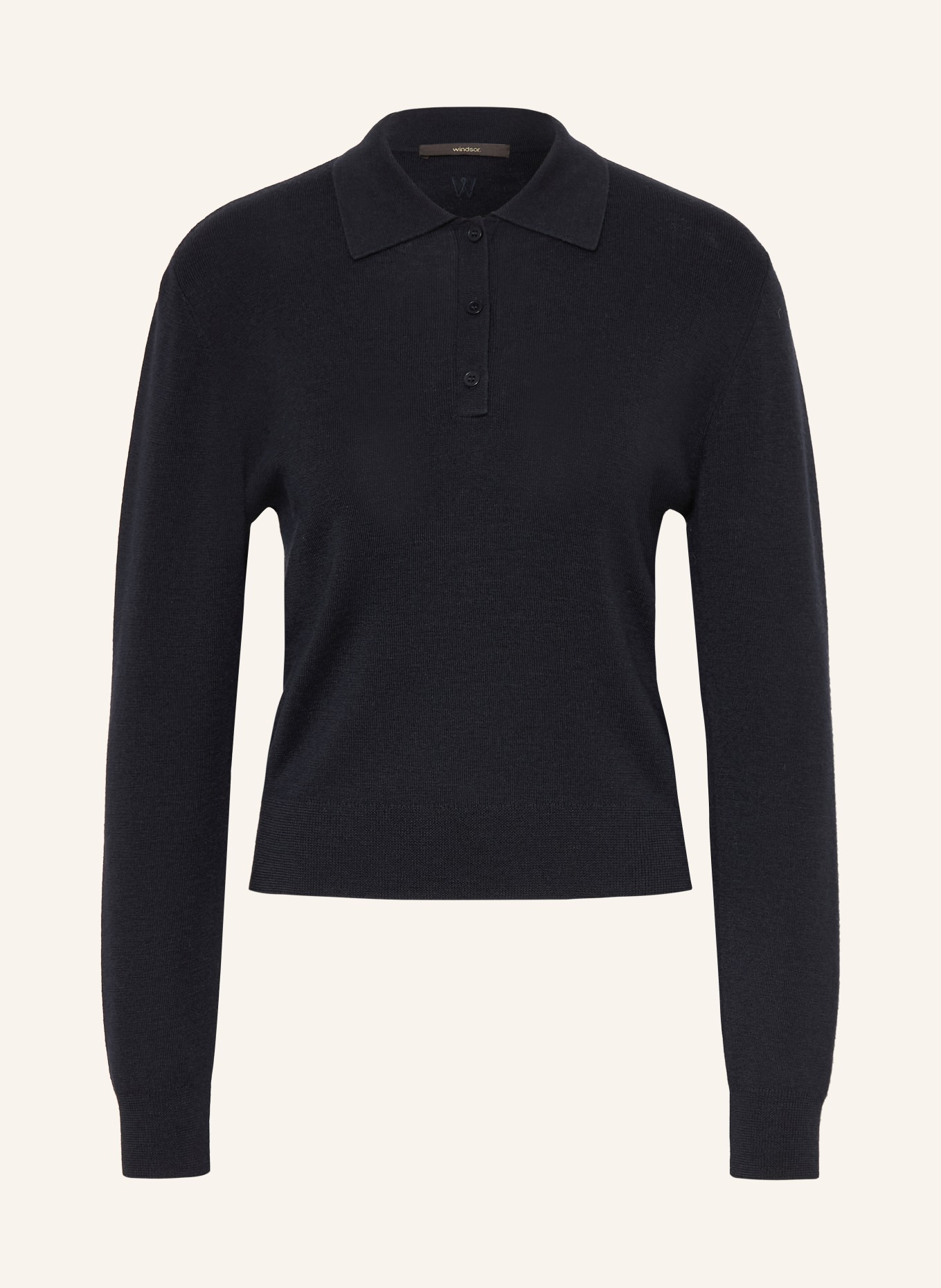 windsor. Pletené polo tričko: TMAVĚ MODRÁ