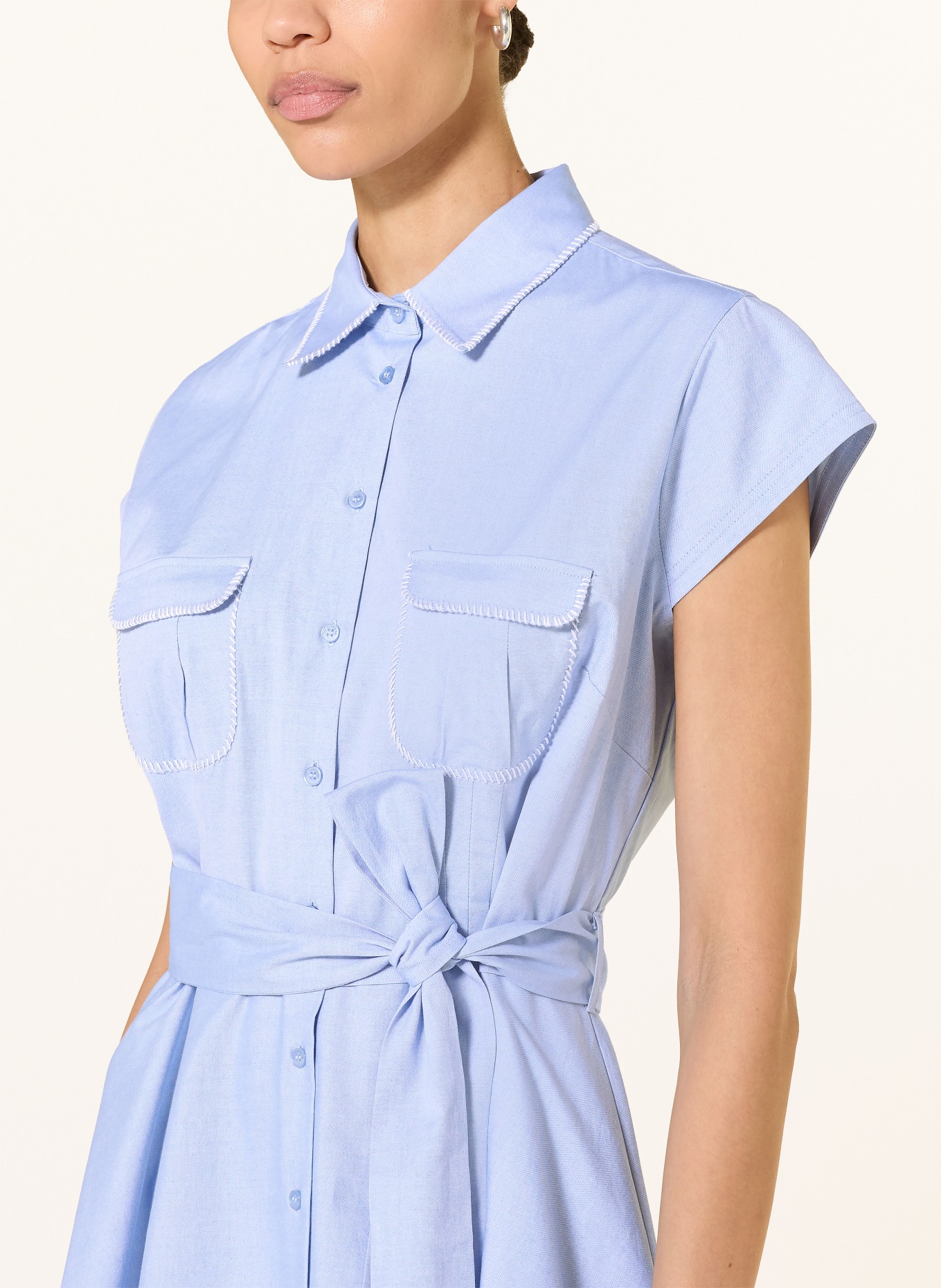 (THE MERCER) N.Y. Košilové šaty: TMAVĚ MODRÁ