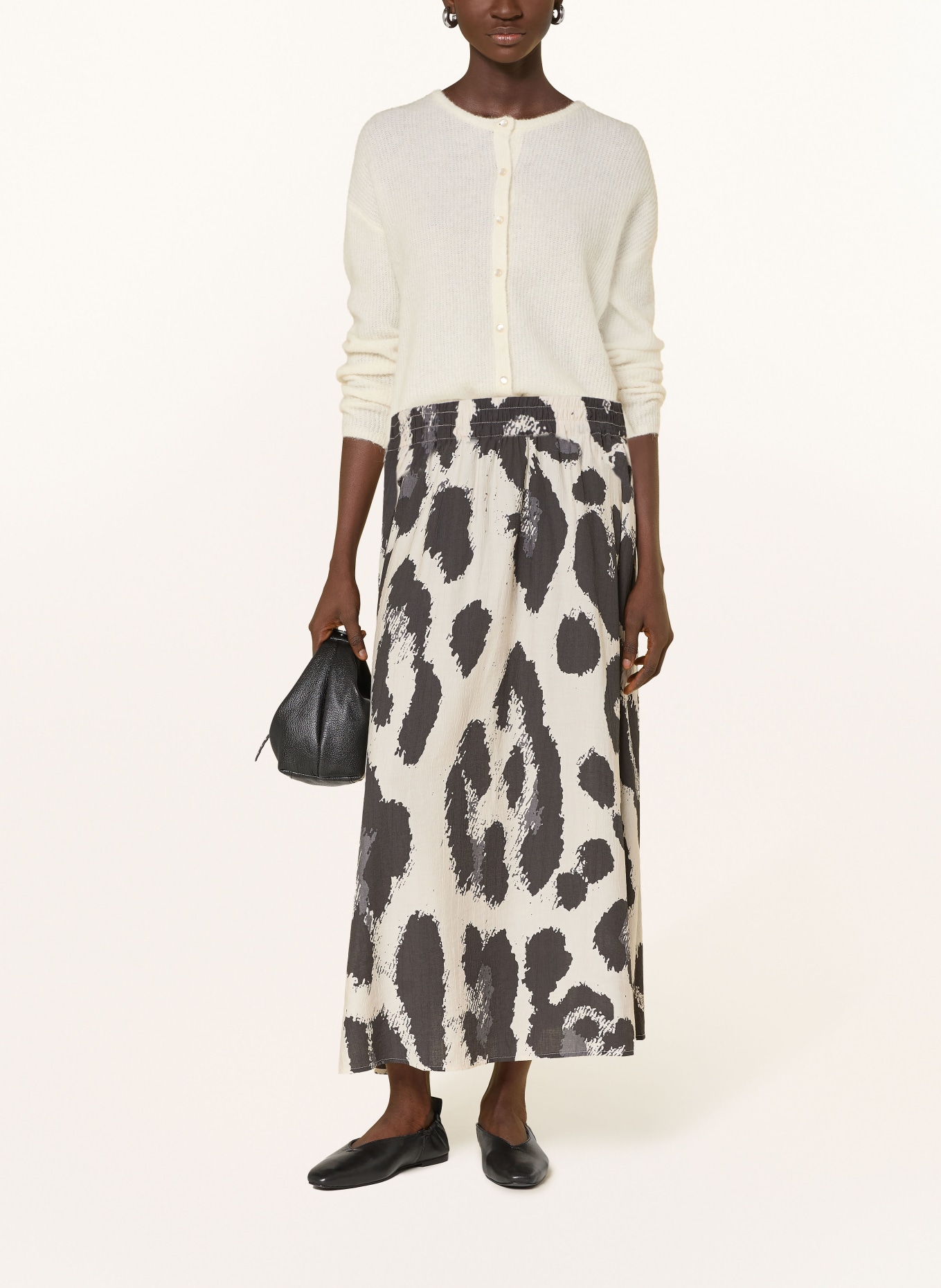 MSCH COPENHAGEN Sukně MSCHKARALIE JUSIA: TMAVĚ ŠEDÁ / BÉŽOVÁ