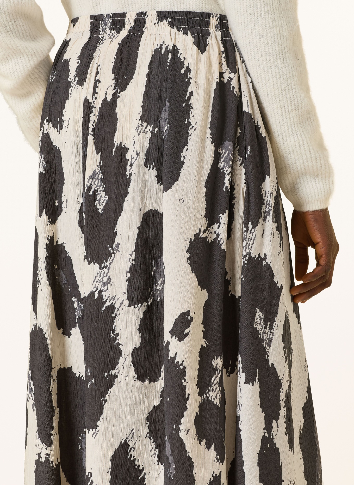 MSCH COPENHAGEN Sukně MSCHKARALIE JUSIA: TMAVĚ ŠEDÁ / BÉŽOVÁ