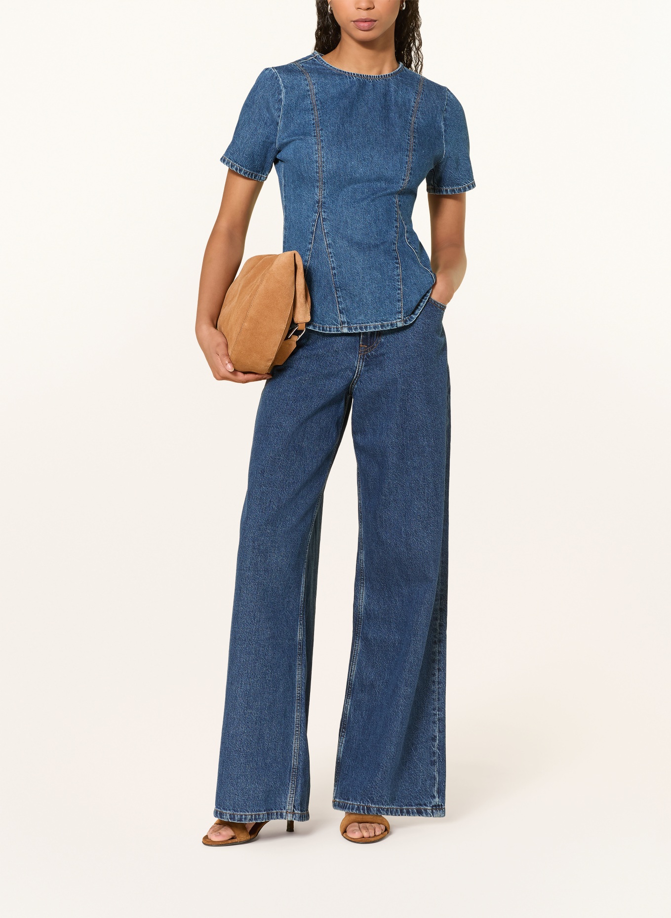 MSCH COPENHAGEN Džínová košile MSCHTURIG ALENA: MODRÁ