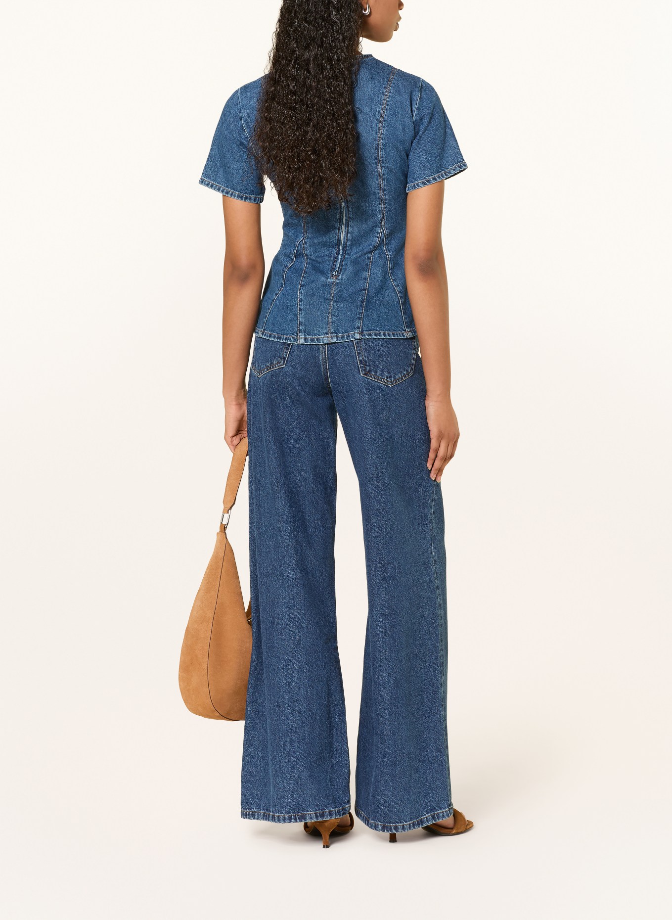 MSCH COPENHAGEN Džínová košile MSCHTURIG ALENA: MODRÁ