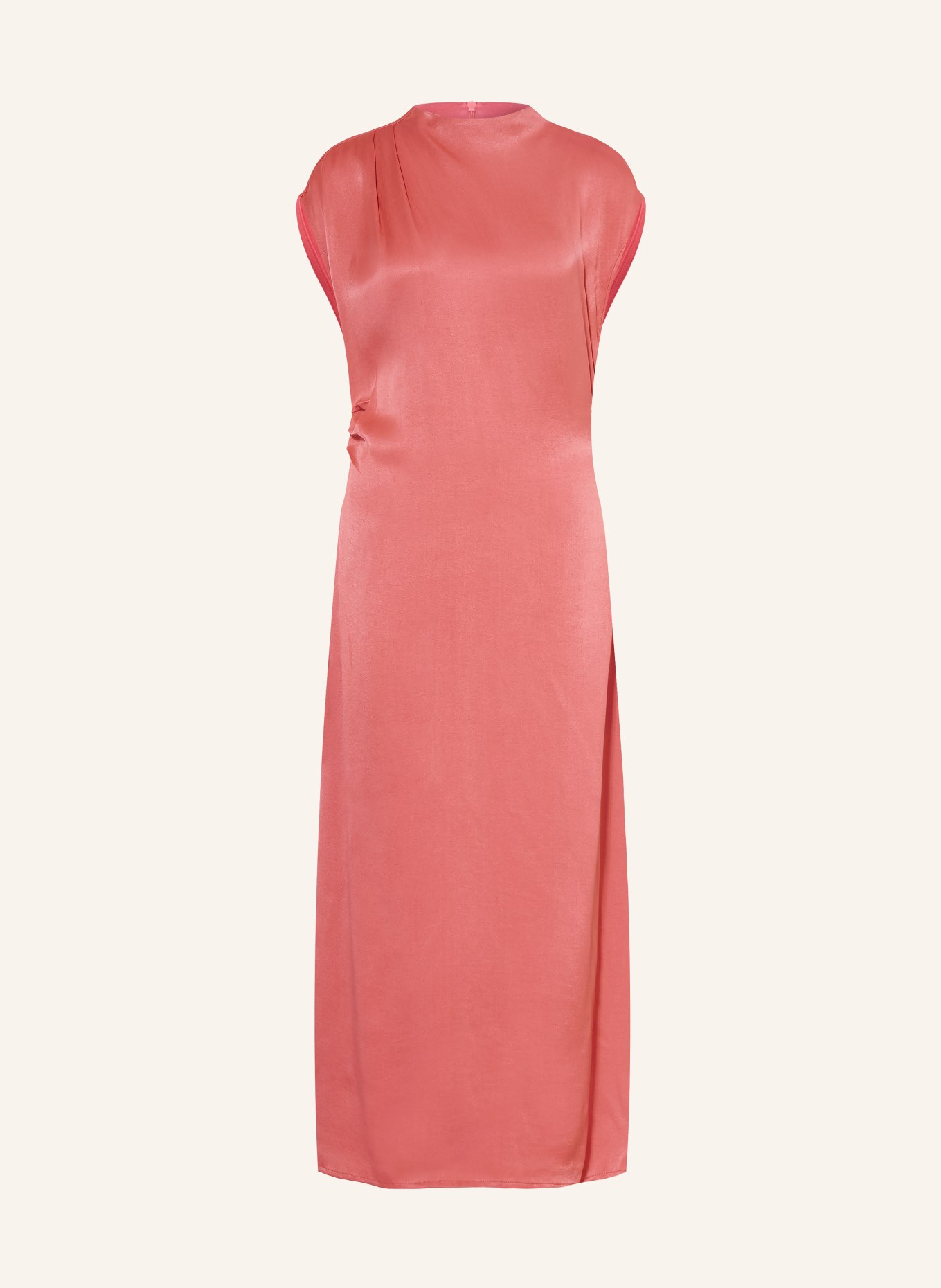 MSCH COPENHAGEN Satinkleid MSCHCLARK: HELLROT