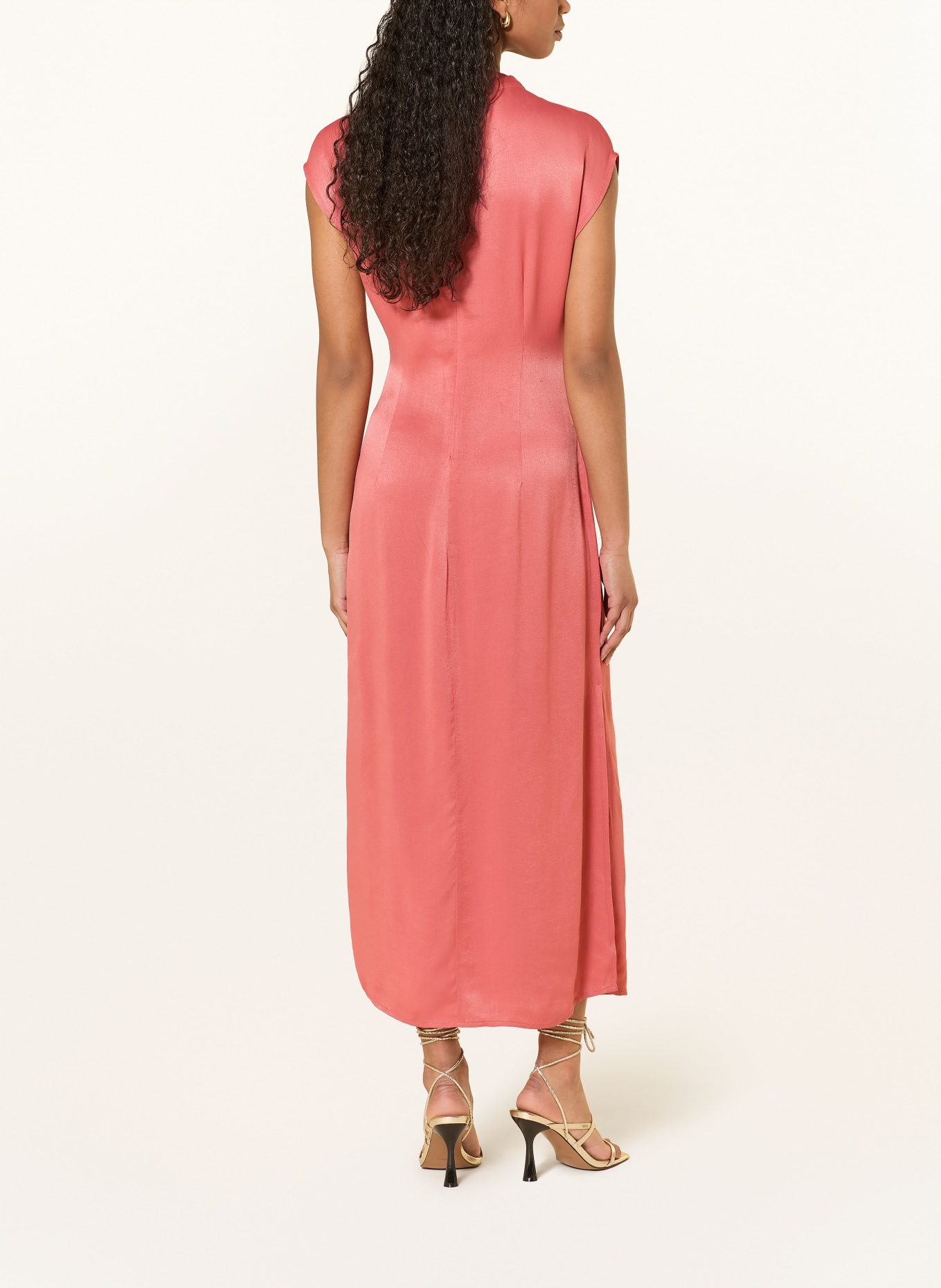 MSCH COPENHAGEN Satinkleid MSCHCLARK: HELLROT