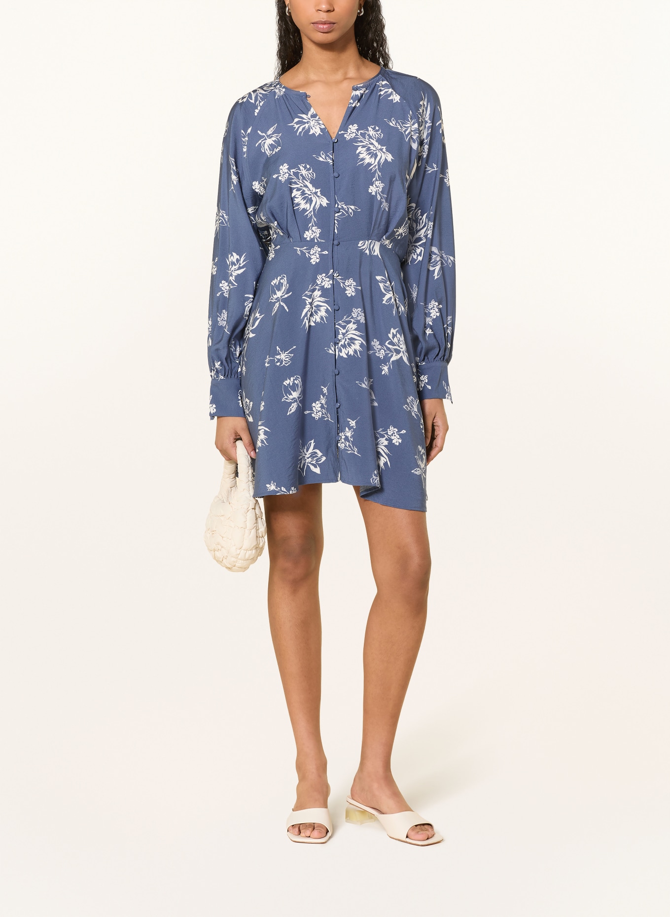 MSCH COPENHAGEN MSCHANDENA AMABELLA dress: BLUE / WHITE