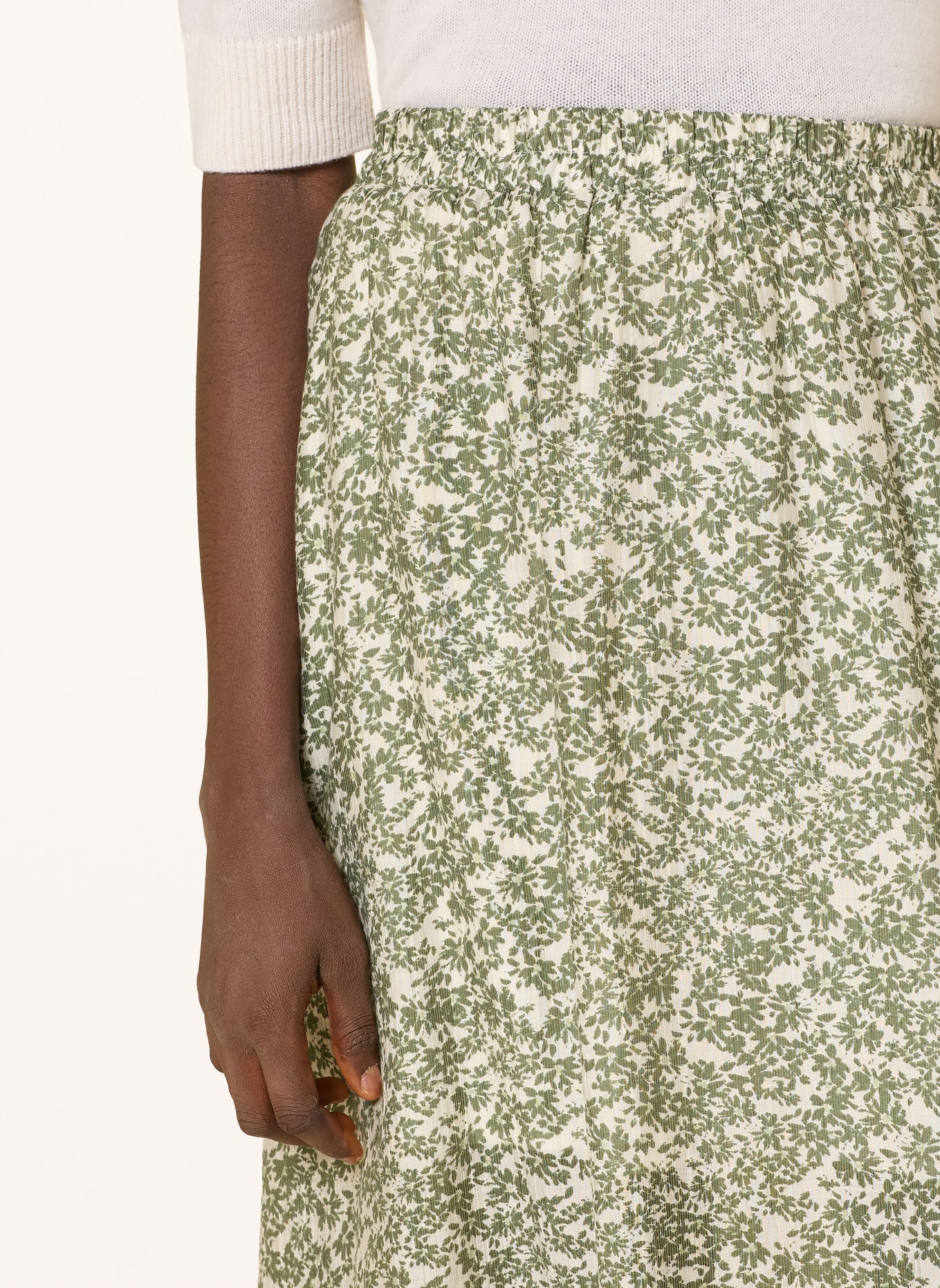 MSCH COPENHAGEN Skirt MSCHSERAPHINA: CREAM / GREEN