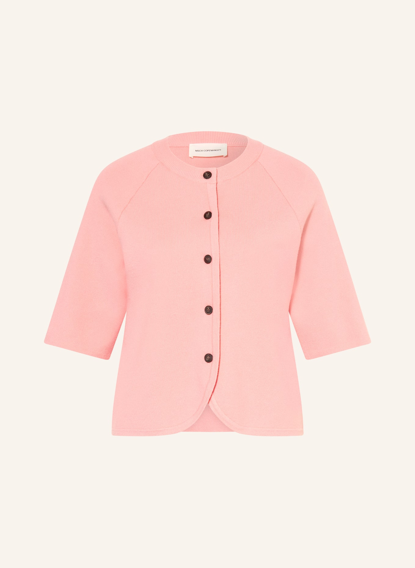 MSCH COPENHAGEN MSCHAUBREE EAST cardigan with 3/4 sleeves: PINK