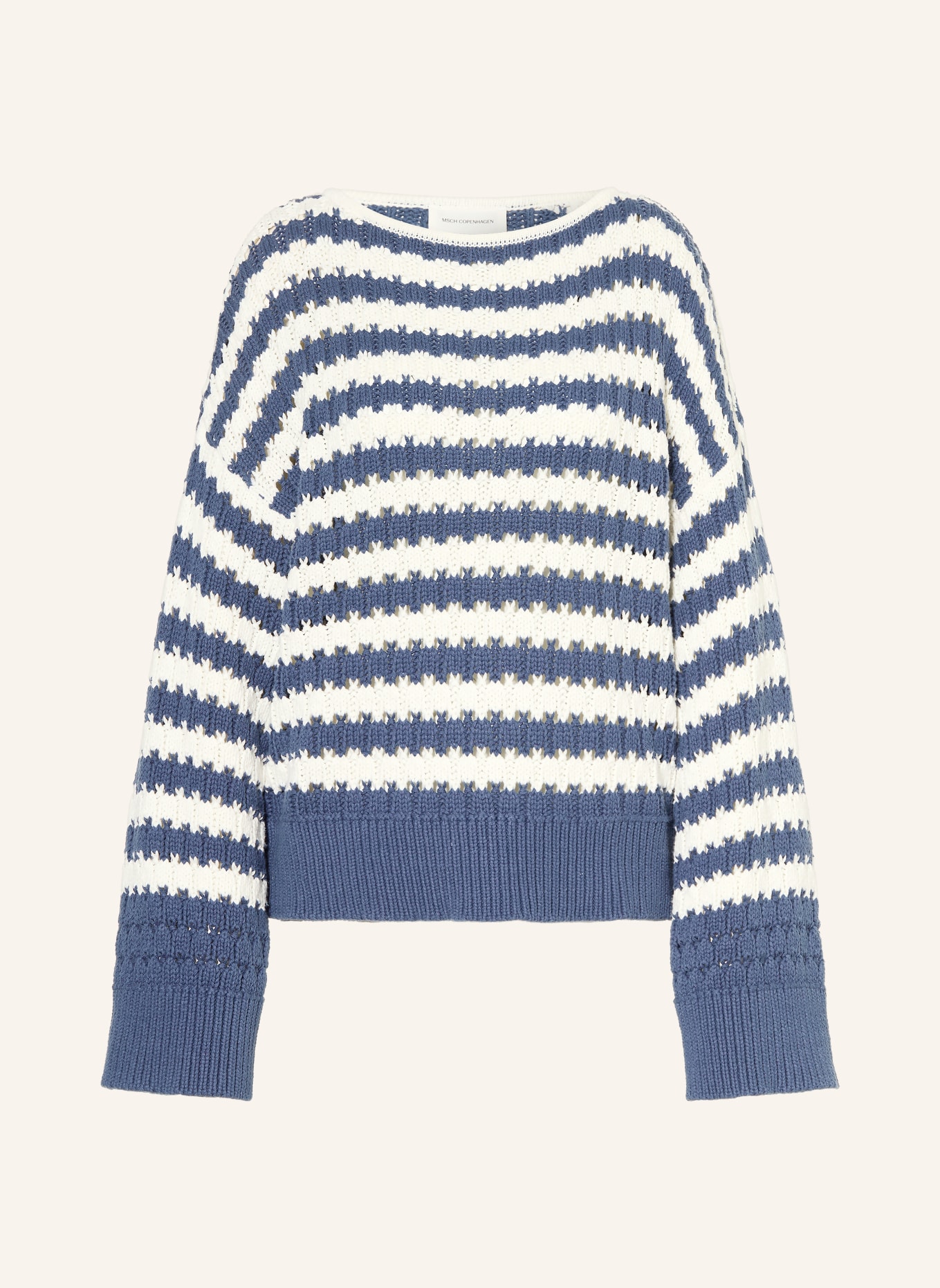 MSCH COPENHAGEN Pullover MSCHCESTINE JILLENA: BLAU / WEISS
