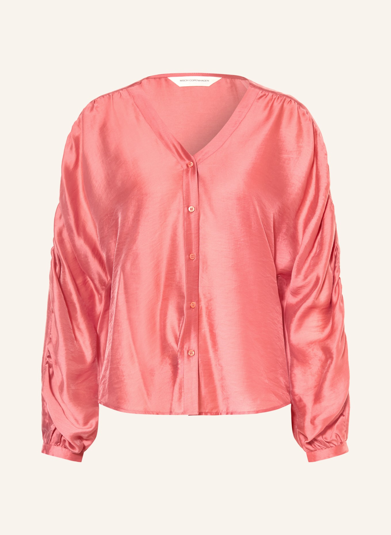 MSCH COPENHAGEN Satin blouse MASCHRAMONA RIKKELIA: LIGHT RED