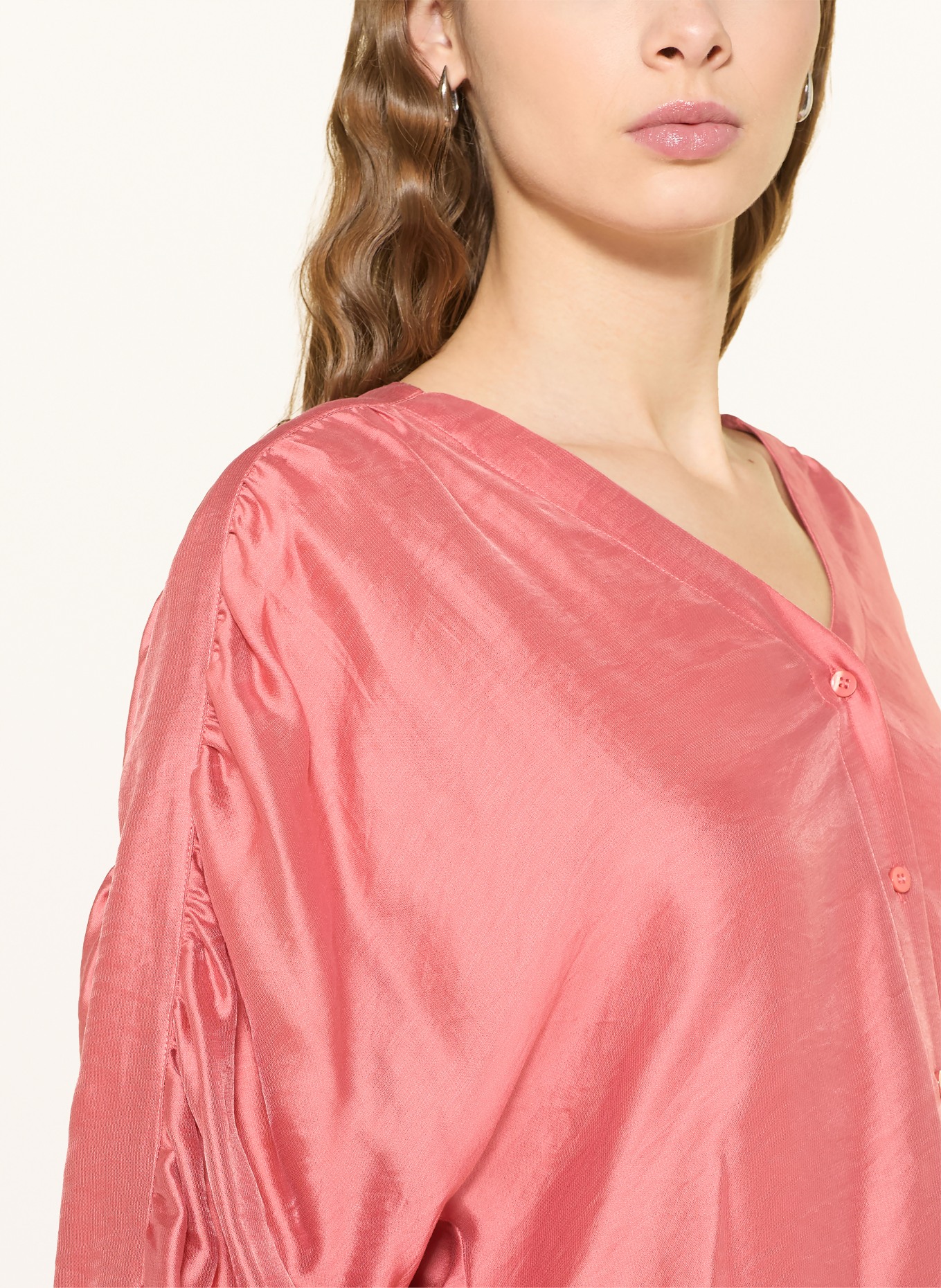 MSCH COPENHAGEN Satin blouse MASCHRAMONA RIKKELIA: LIGHT RED