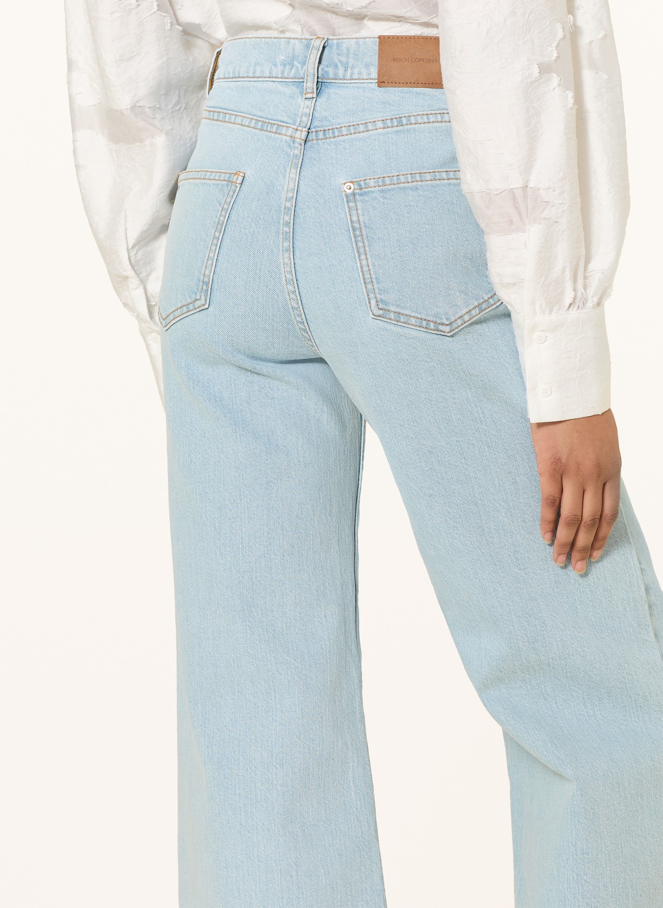 MSCH COPENHAGEN Wide Leg Jeans MSCHSOLIA ADA: Light Blue Wash