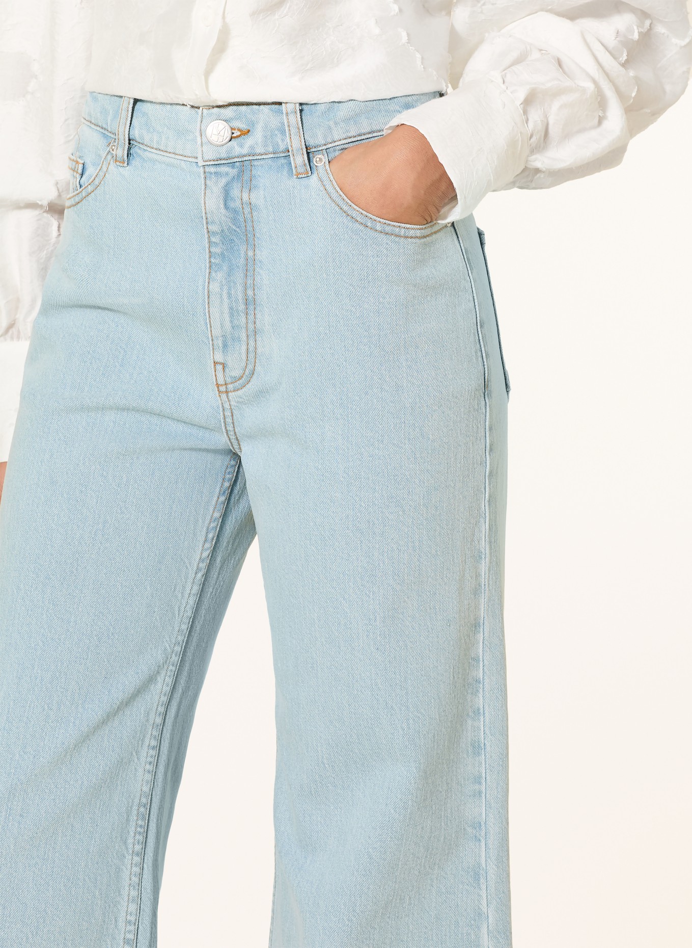 MSCH COPENHAGEN Wide Leg Jeans MSCHSOLIA ADA: Light Blue Wash