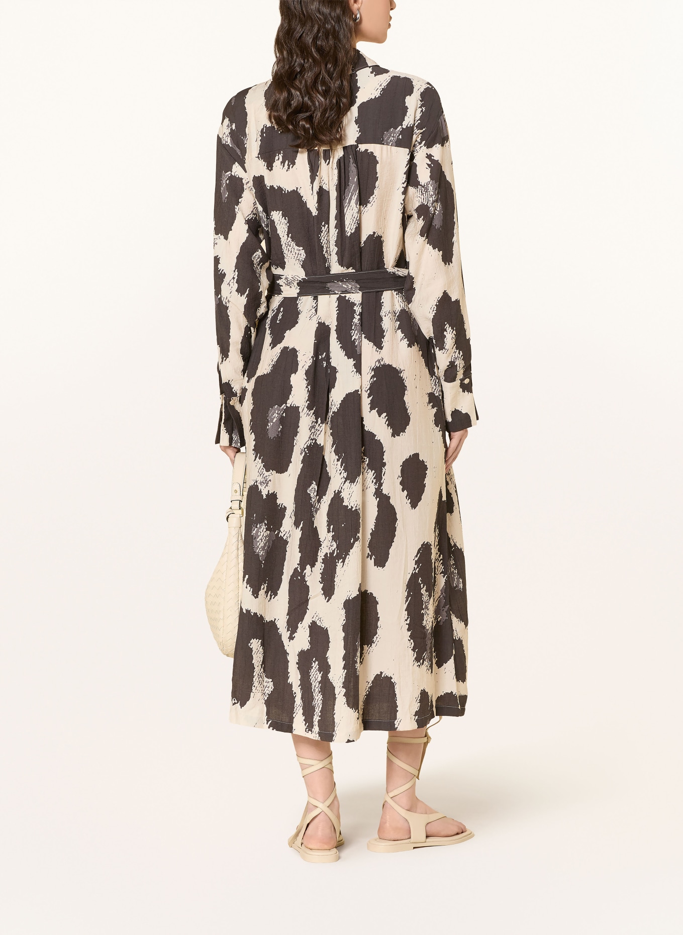 MSCH COPENHAGEN Shirt dress MSCHKARALIE JUSIA: CREAM / DARK GRAY / BLACK