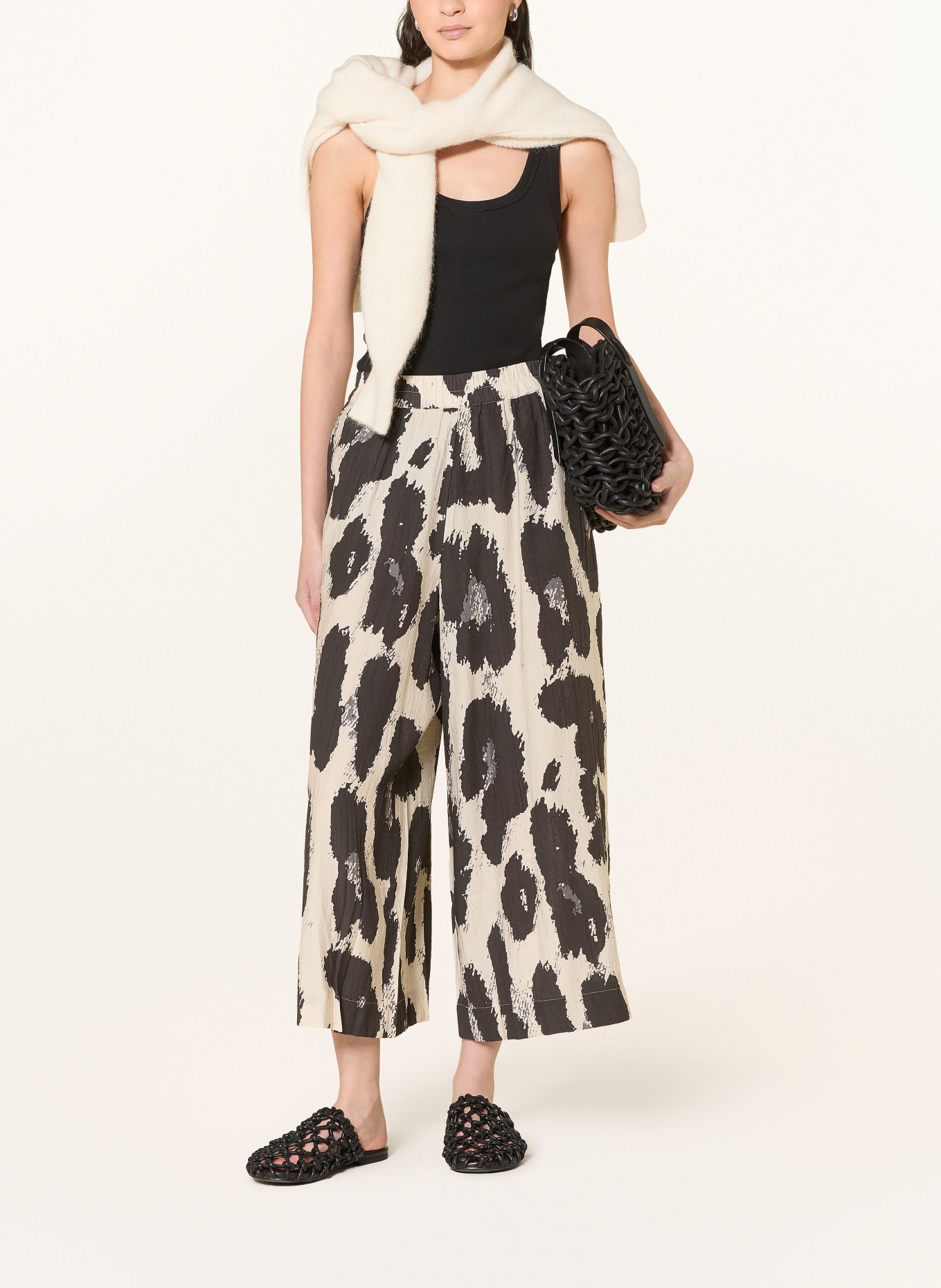 MSCH COPENHAGEN Culottes MSCHKARALIE JUSIA: BEIGE / DARK GRAY / GRAY