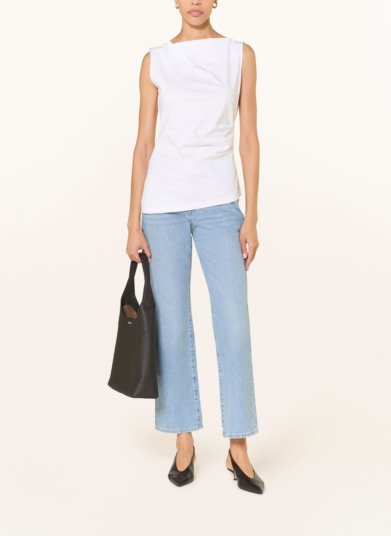 BOSS Jerseytop EMIAKA: WEISS