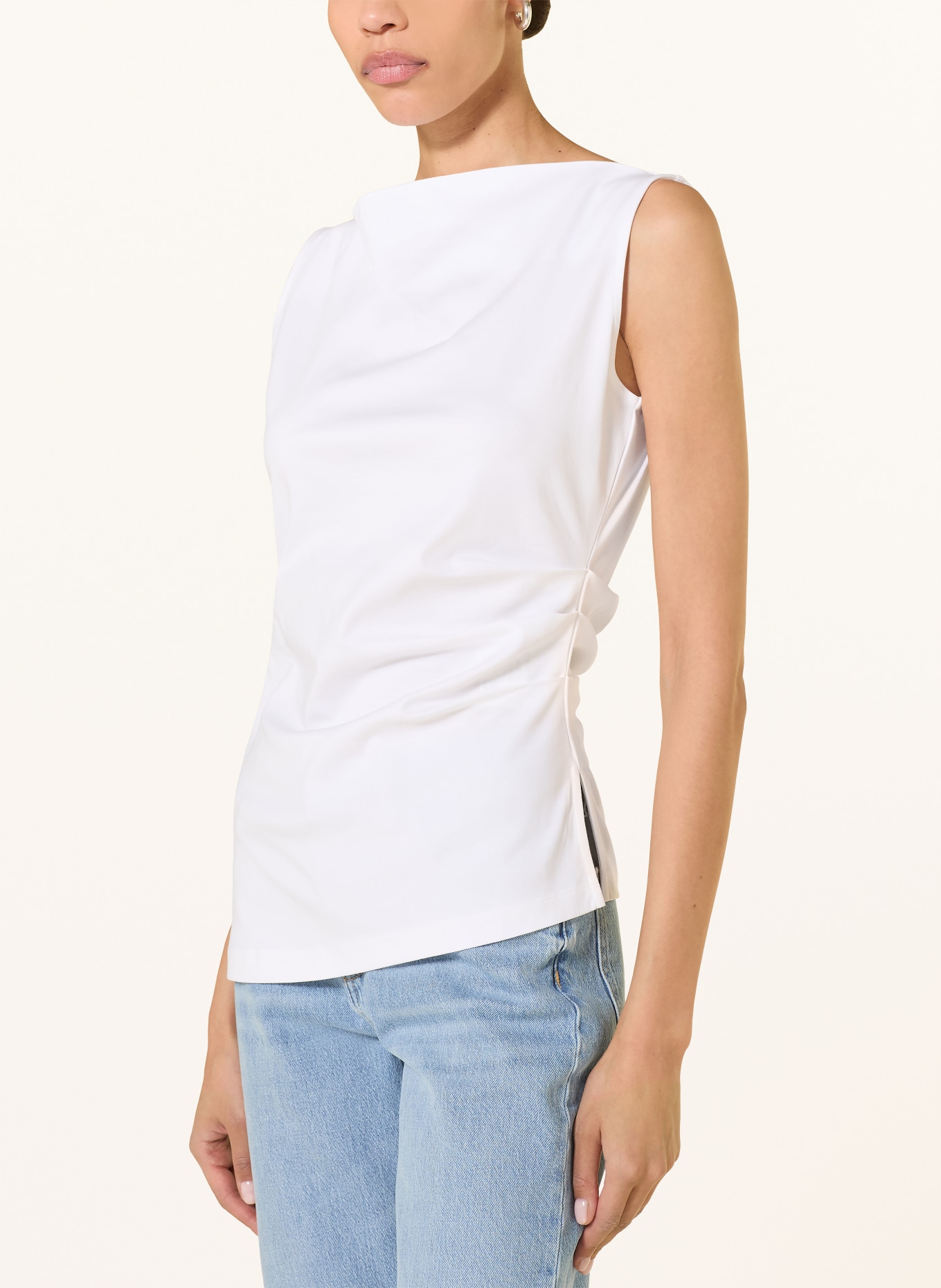 BOSS Jerseytop EMIAKA: WEISS