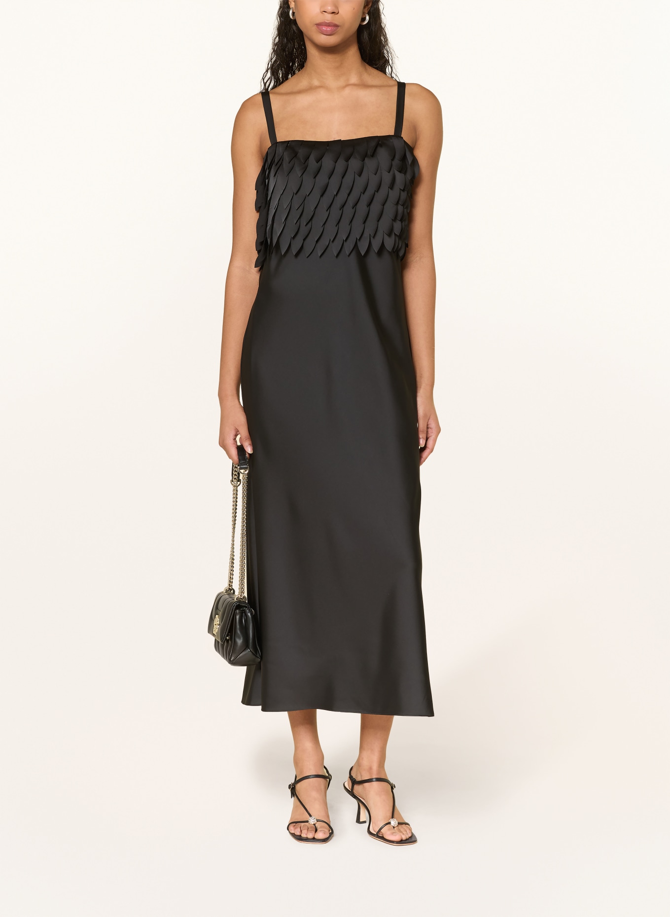 BOSS Satin dress DALASER: BLACK