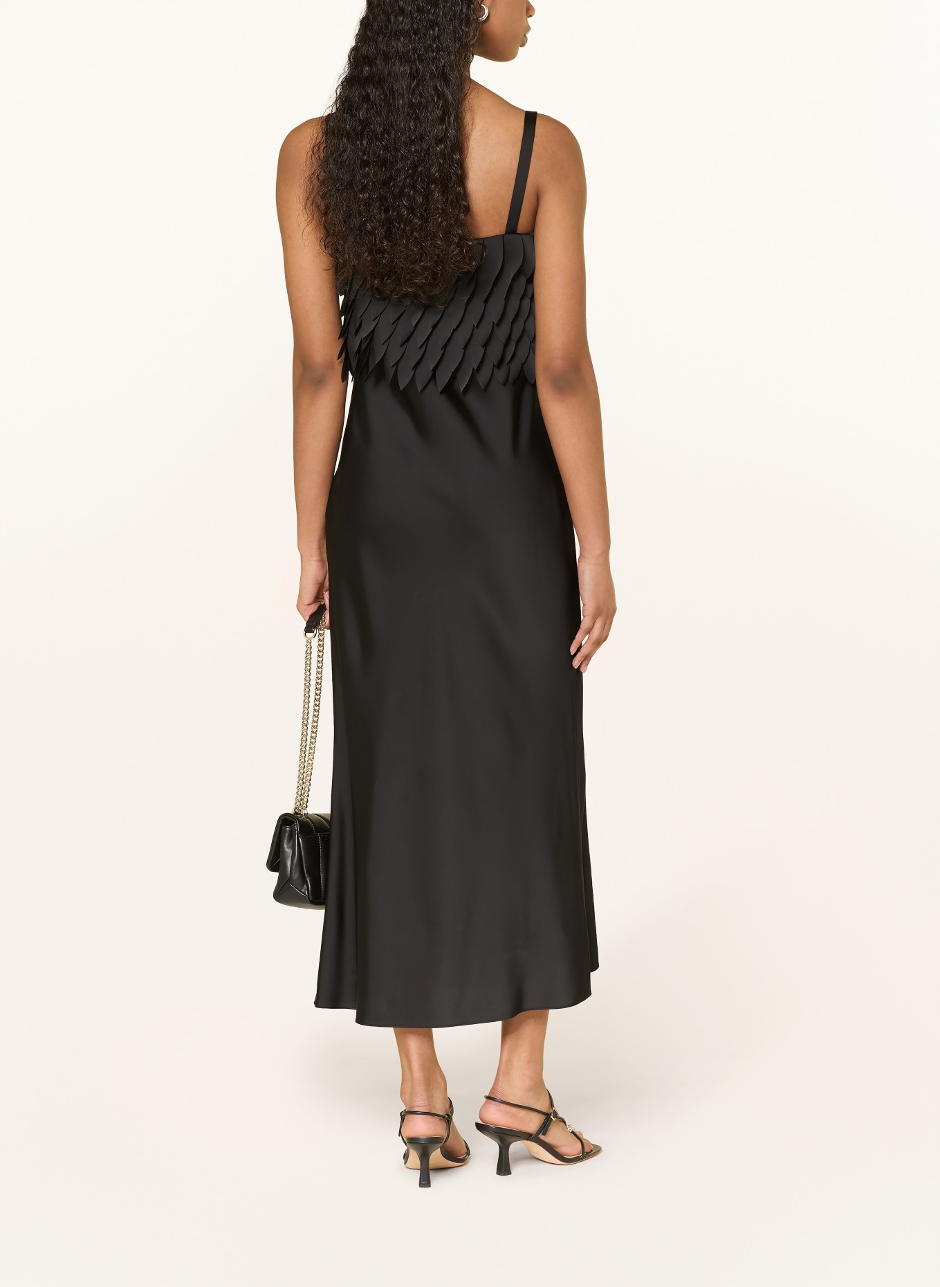 BOSS Satin dress DALASER: BLACK