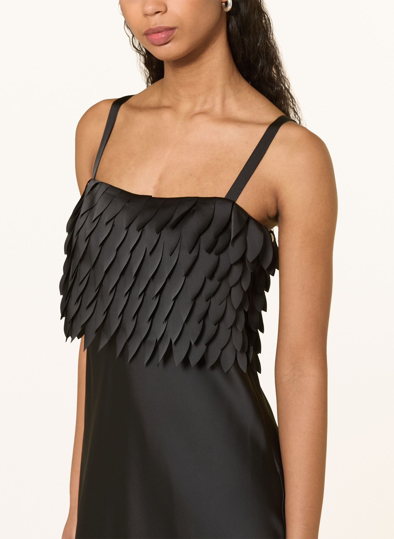 BOSS Satin dress DALASER: BLACK