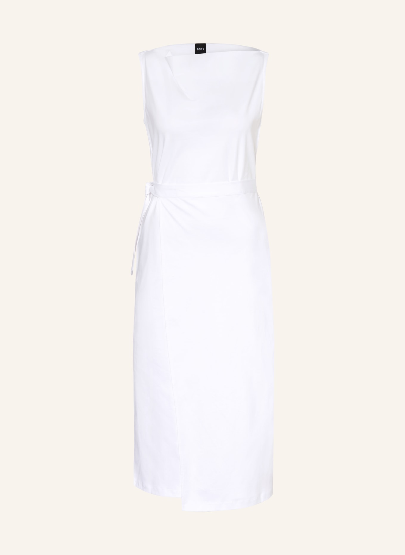 BOSS Zavinovací šaty EMIAKY z jersey: BÍLÁ