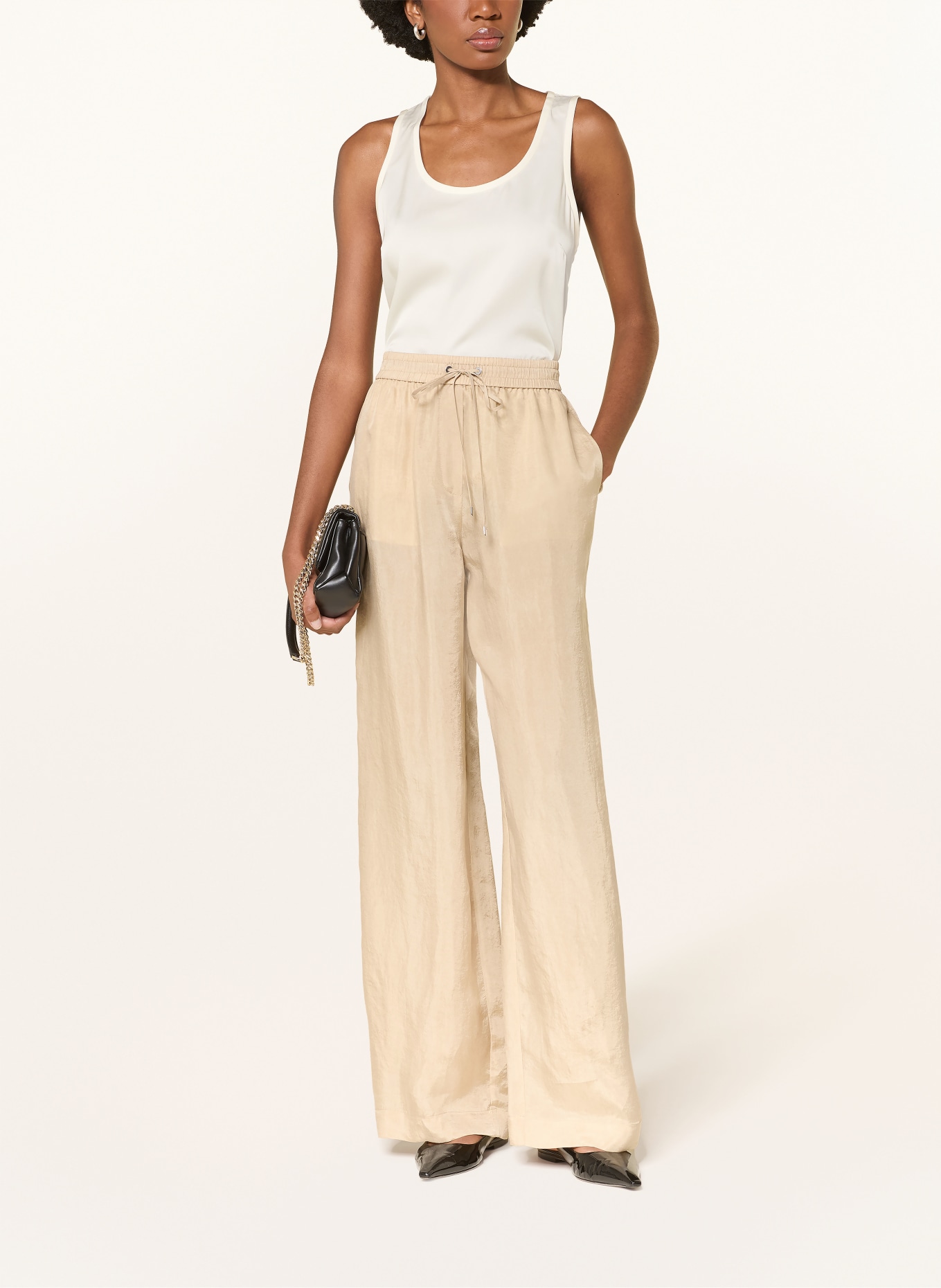 BOSS Top en soie BETTYNA: CRÈME